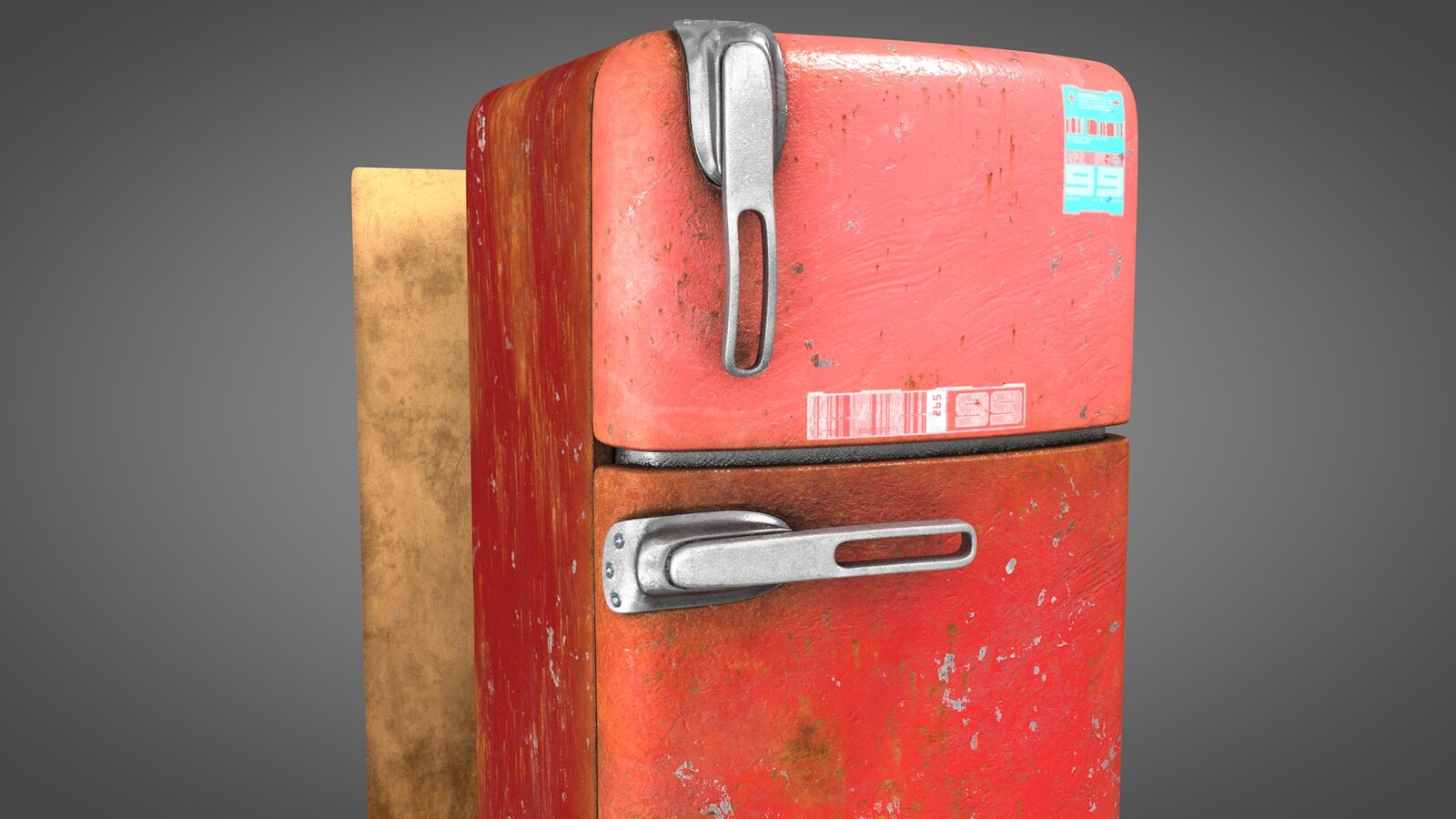 Old vintage worn Fridge