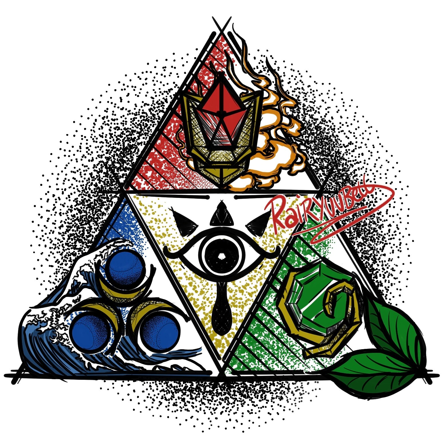 Triforce Drawing Watercolor - Legend Of Zelda Triforce Tattoo - Free  Transparent PNG Download - PNGkey