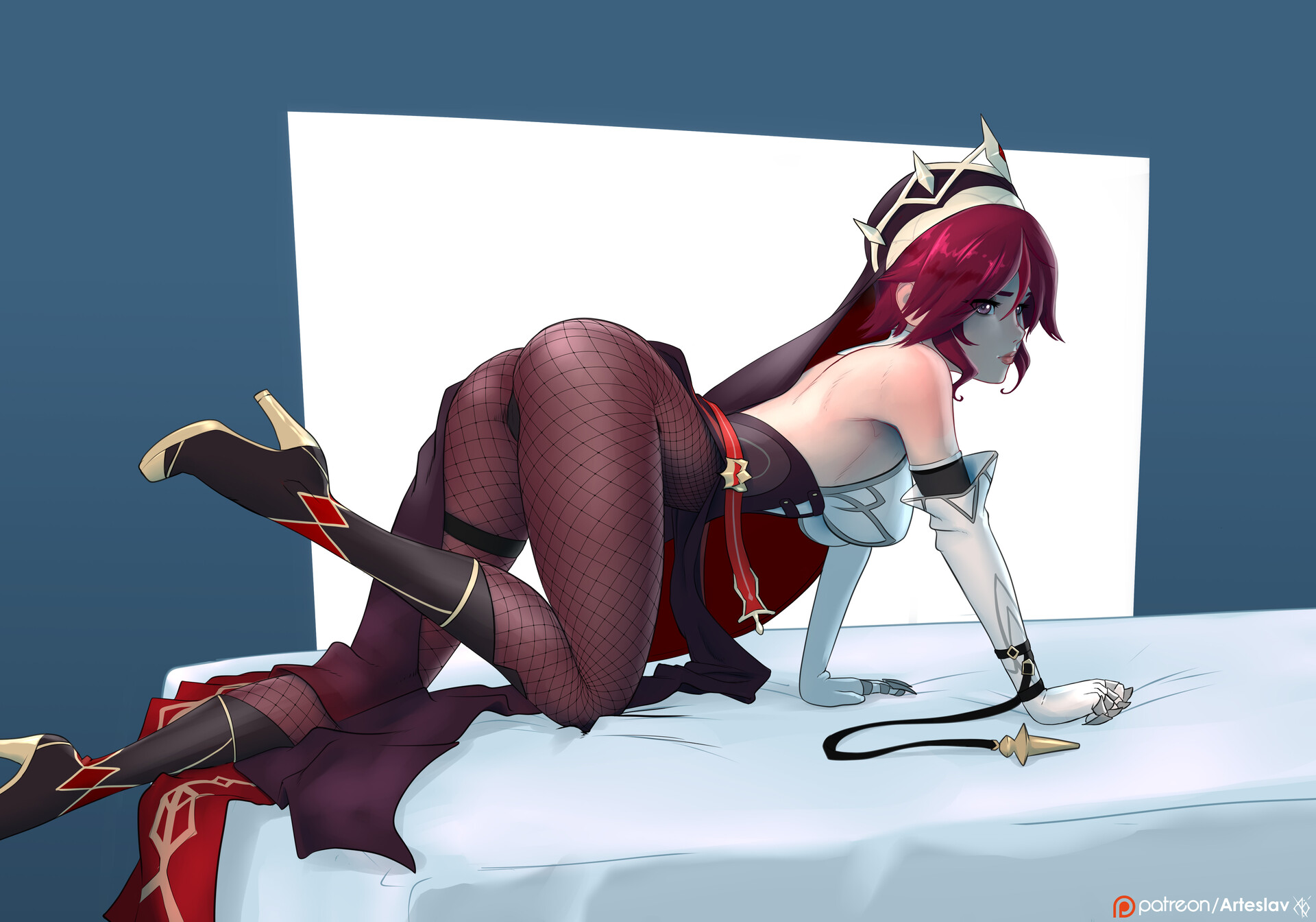 Artstation Rosaria Genshin Impact Arteslav