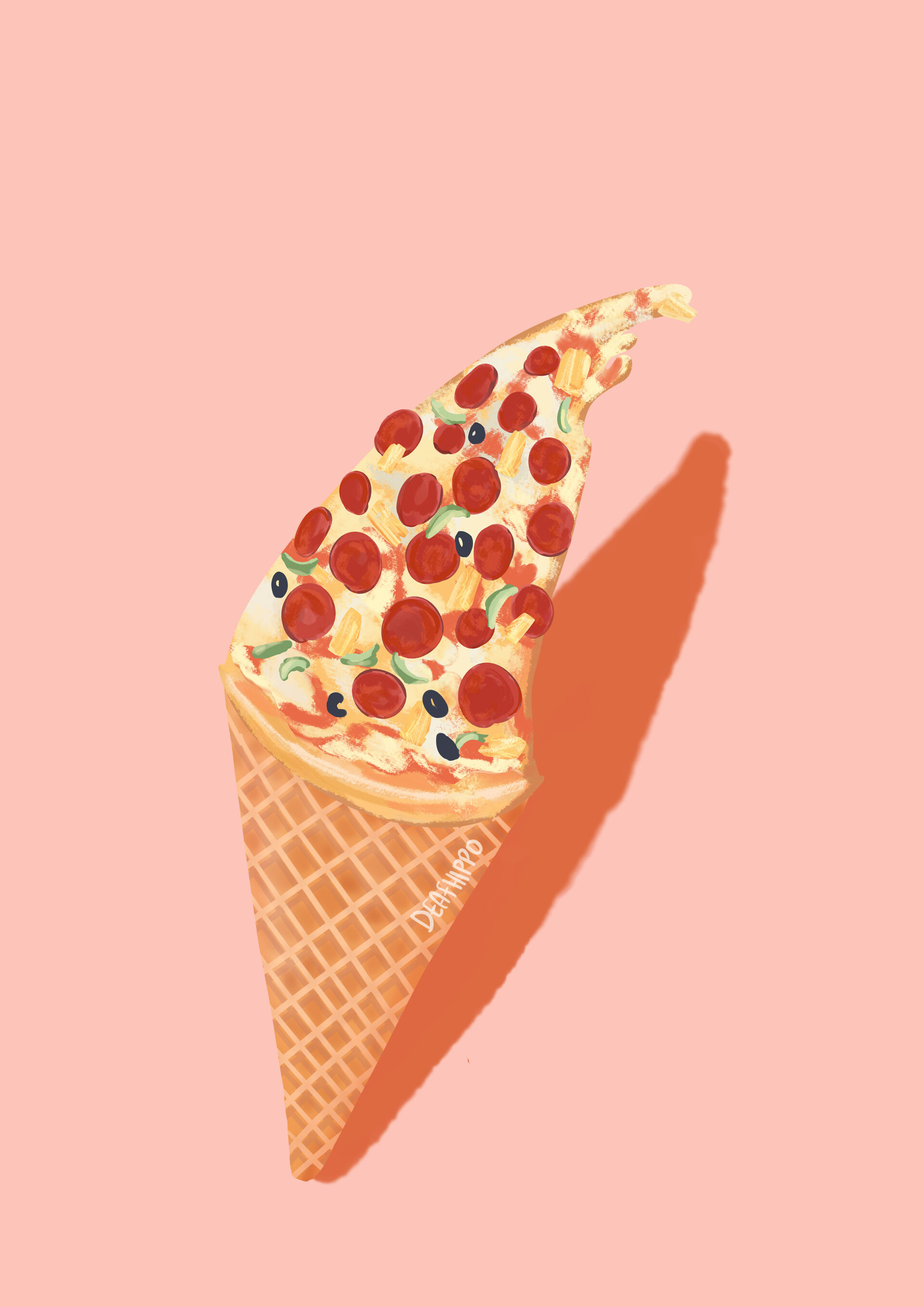 ArtStation Pizza on an Ice Cream Cone