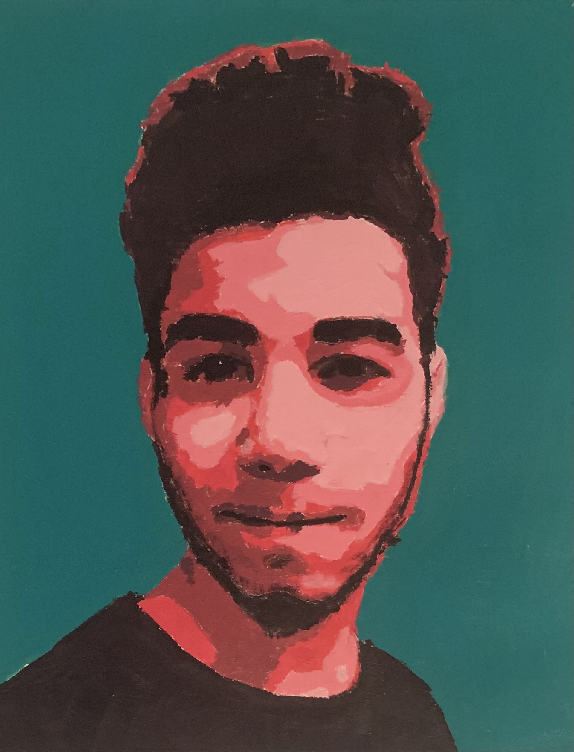 ArtStation - Monochromatic Self Portrait Painting