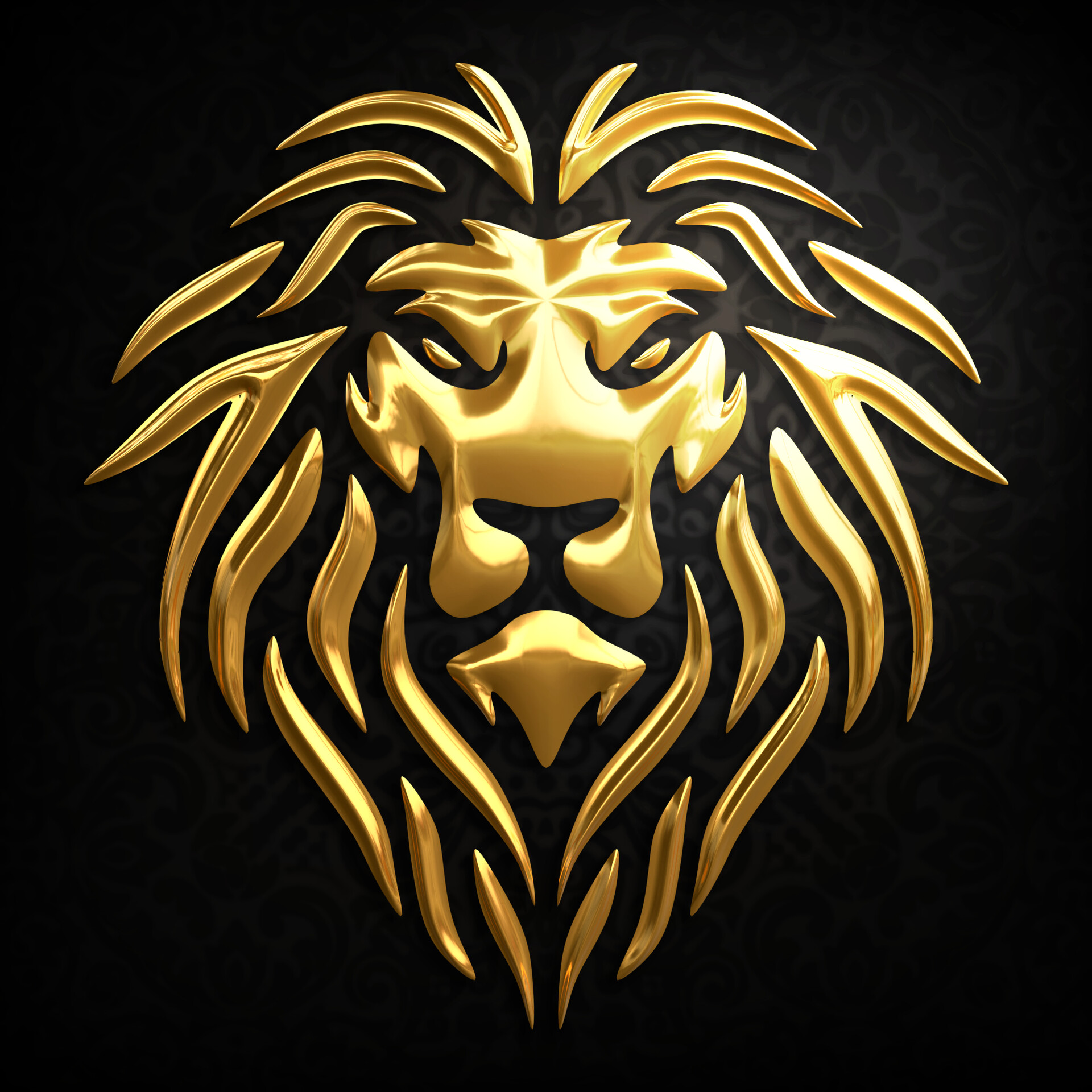 Gold Lion African Line Art logo Idea by Jenggot Merah on Dribbble