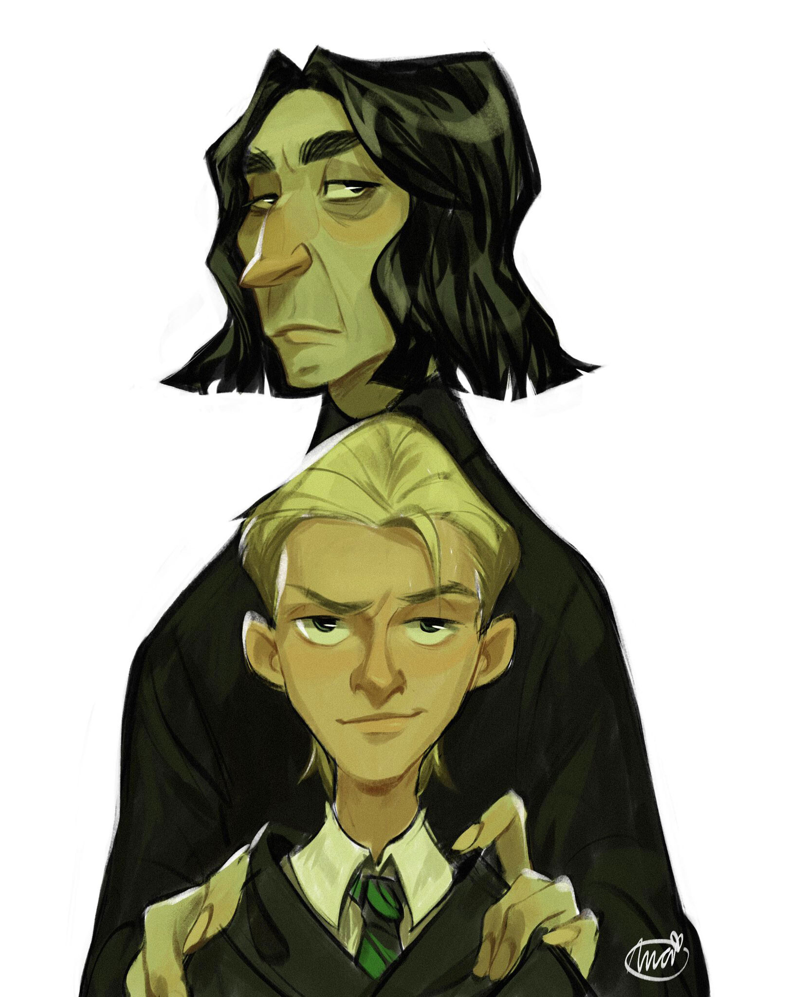 Artstation Severus Snape And Draco Malfoy Ana Dragomir