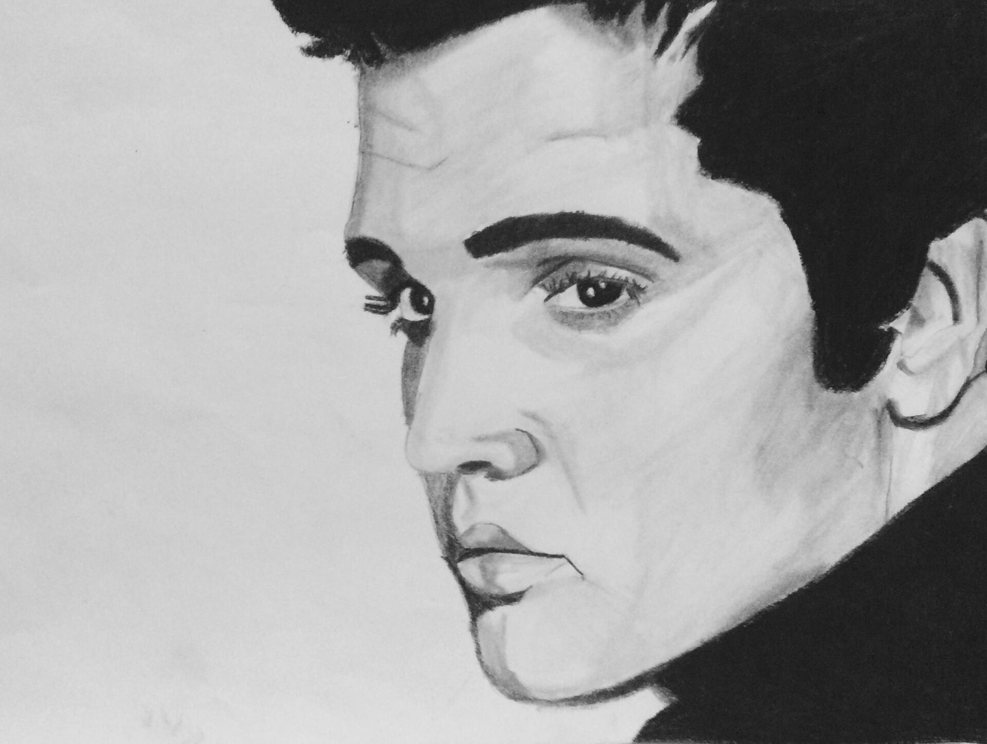 A4 Art Marker Pen Sketch Drawing Elvis Presley Musician Poster | eBay