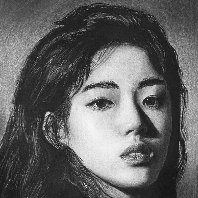 Shin Sehwi Portrait and Value Studies (Charcoal)
