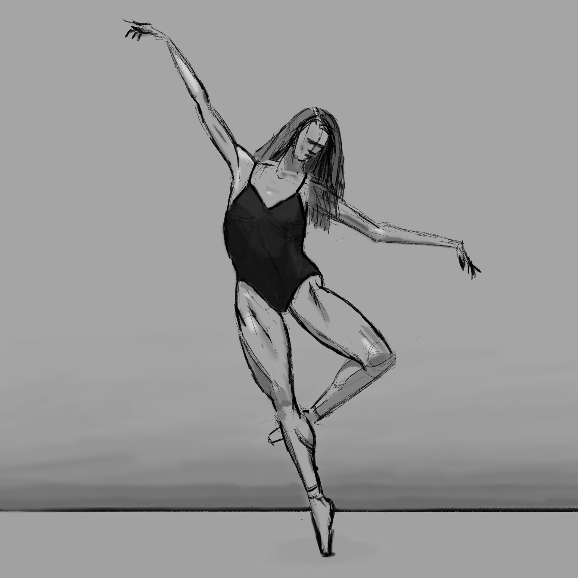 Sketches of ballet dancers Royalty Free Vector Image
