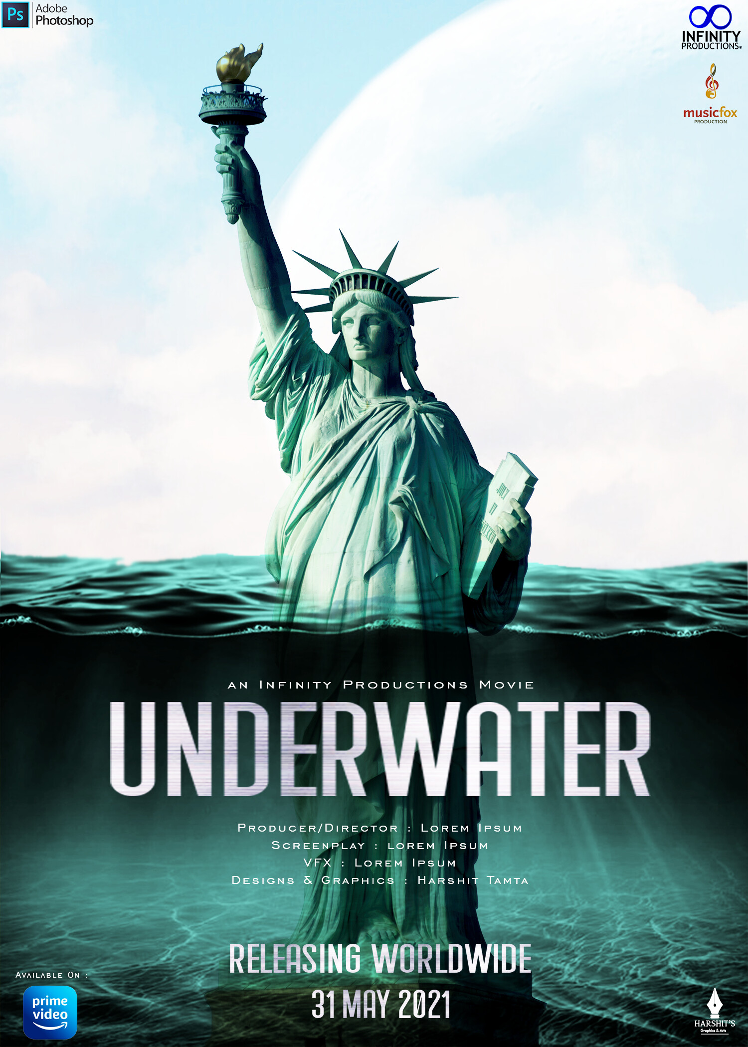 ArtStation - UNDERWATER | Movie Cover Design | NYC