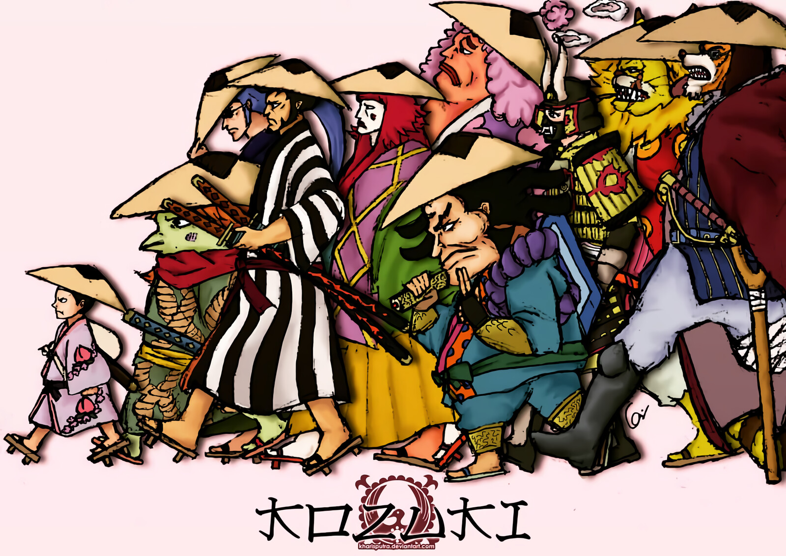 Artstation Kozuki Akazaya Nine One Piece Resrearise