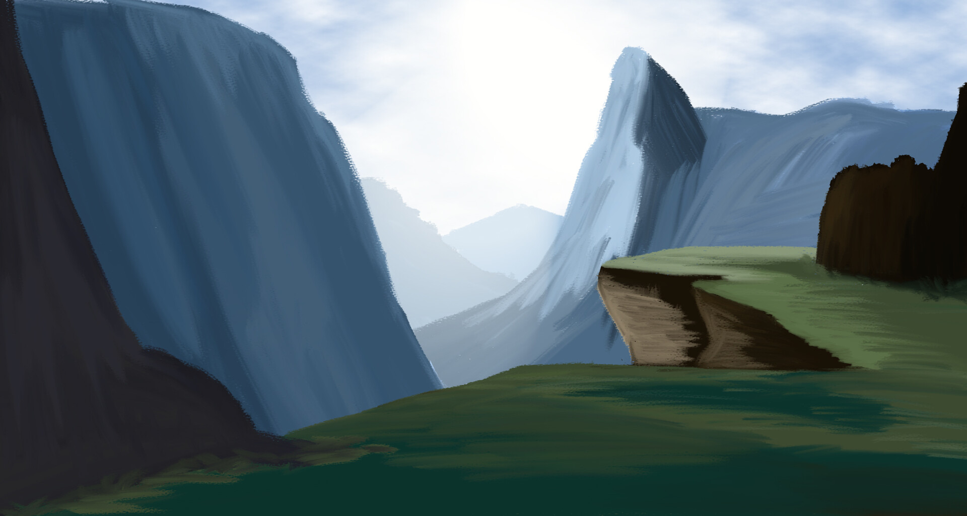 ArtStation Digital Painting of a Mountain Landscape