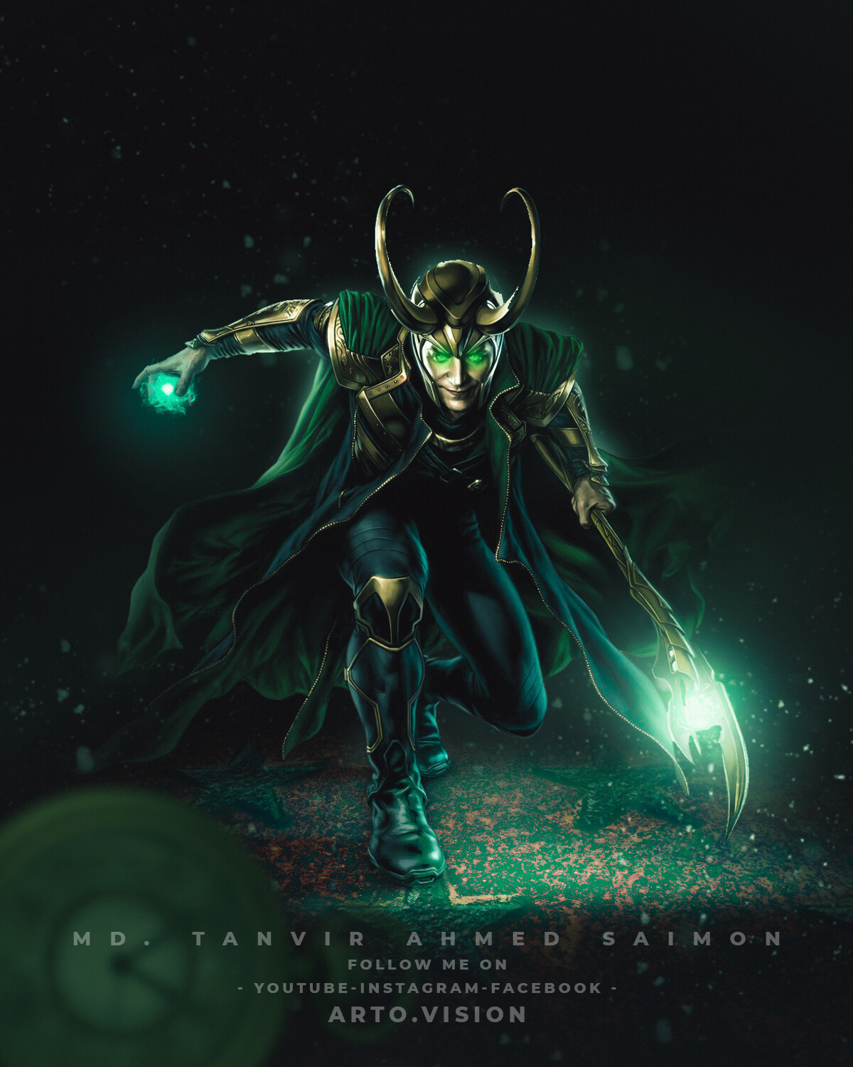 Loki god mischief, hyperrealism, Hyper - AI Photo Generator - starryai