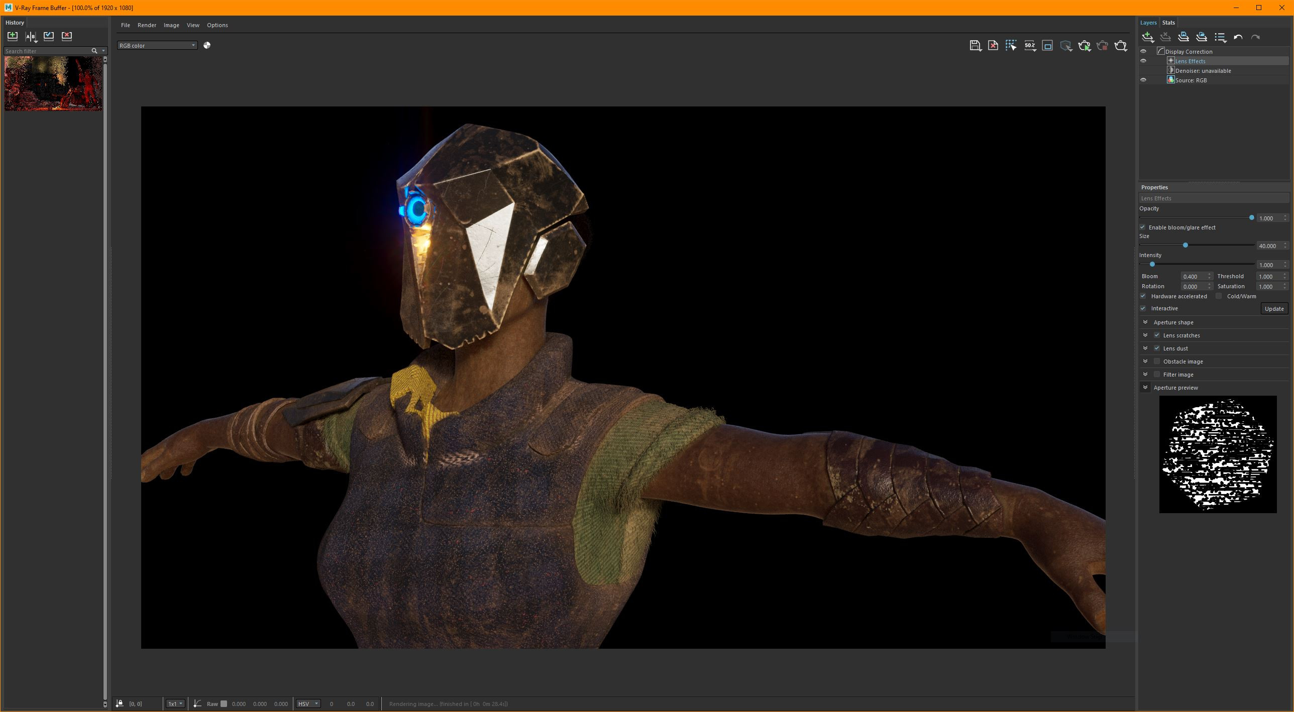 Close up of Moya's upper body. (Early LookDev).