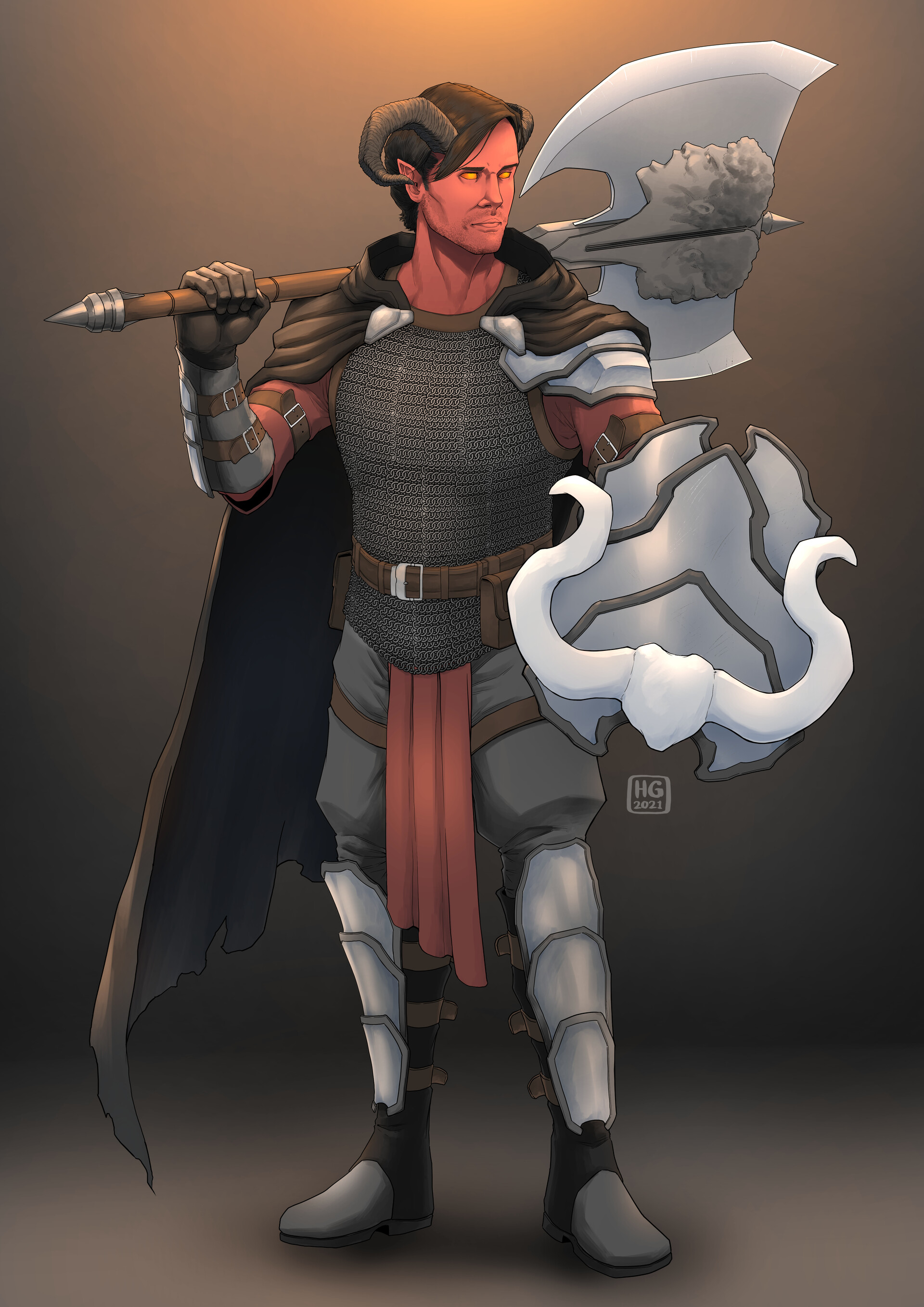 ArtStation - Tiefling, Paladin of Vengeance