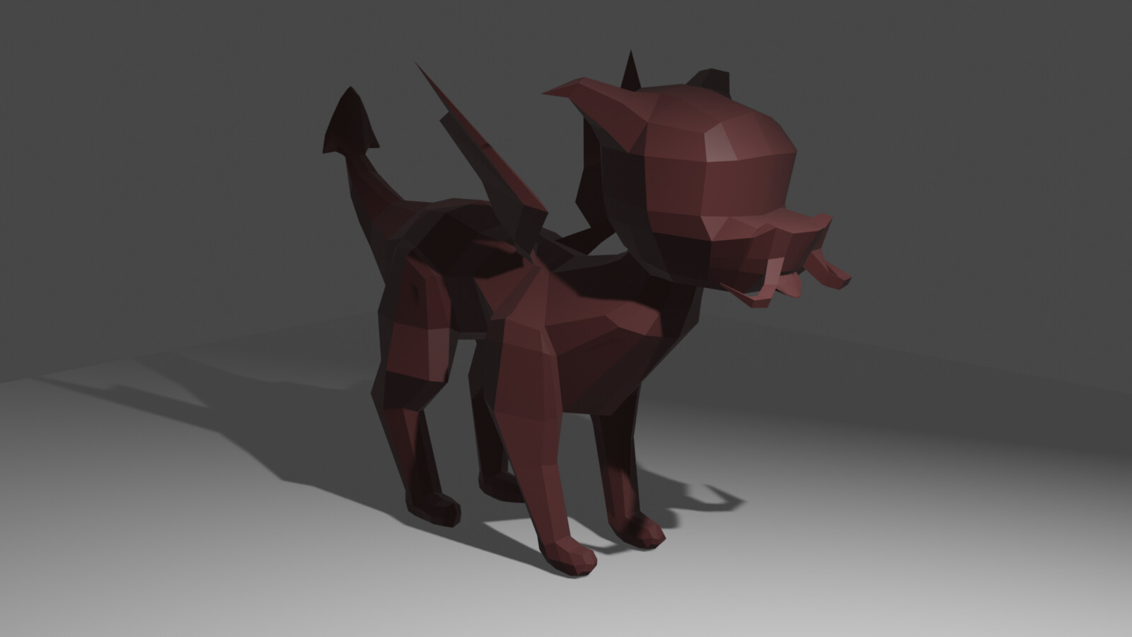 Red dragon Lowpoly