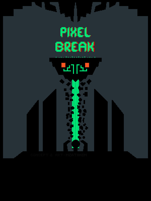 Pixel Break Title Screen Image (without Button texts)