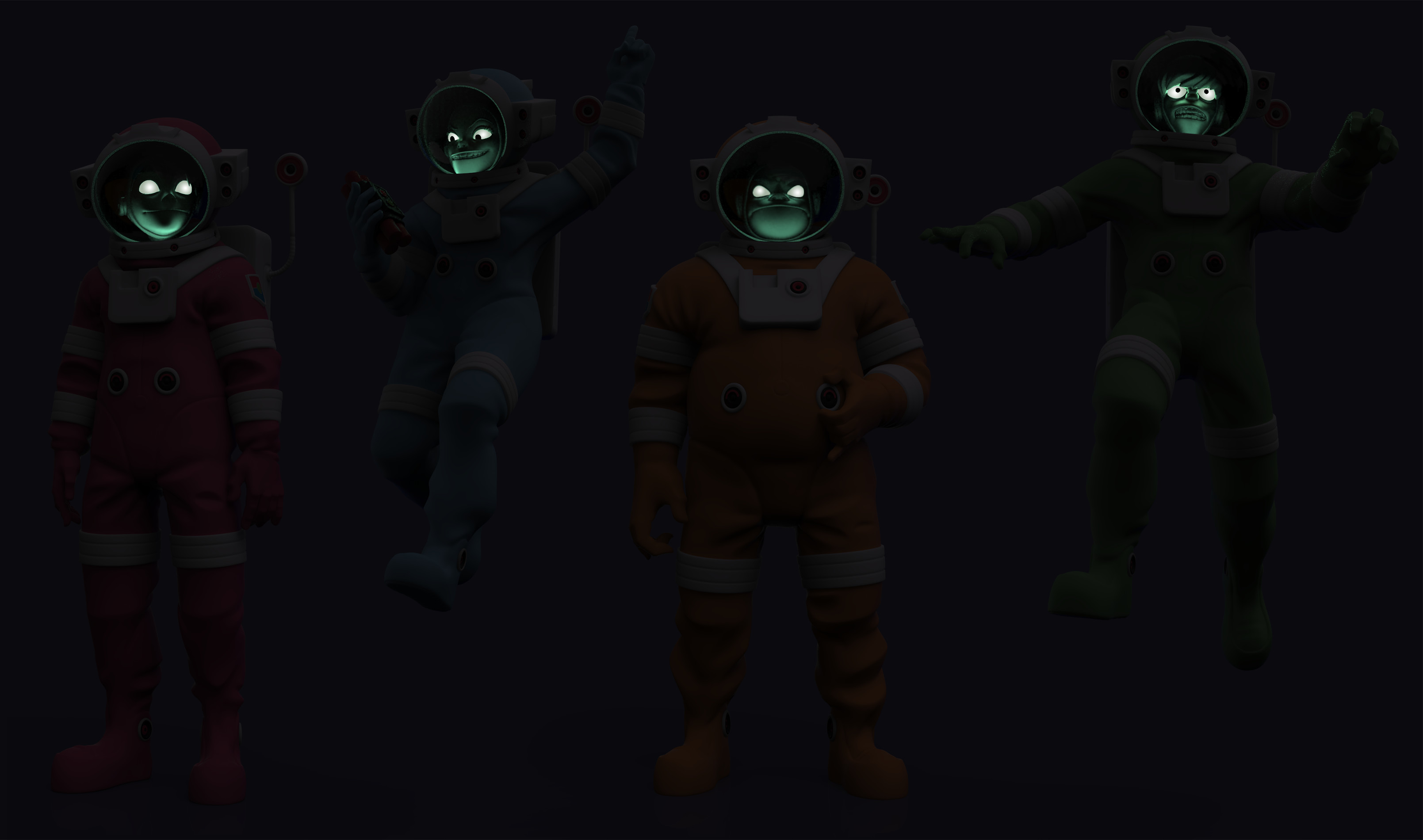 Gorillaz ゴリラズ Strange Timez スペーススーツ セット Gorillaz Spacesuit Set by Superplastic - Vinyl Pulse