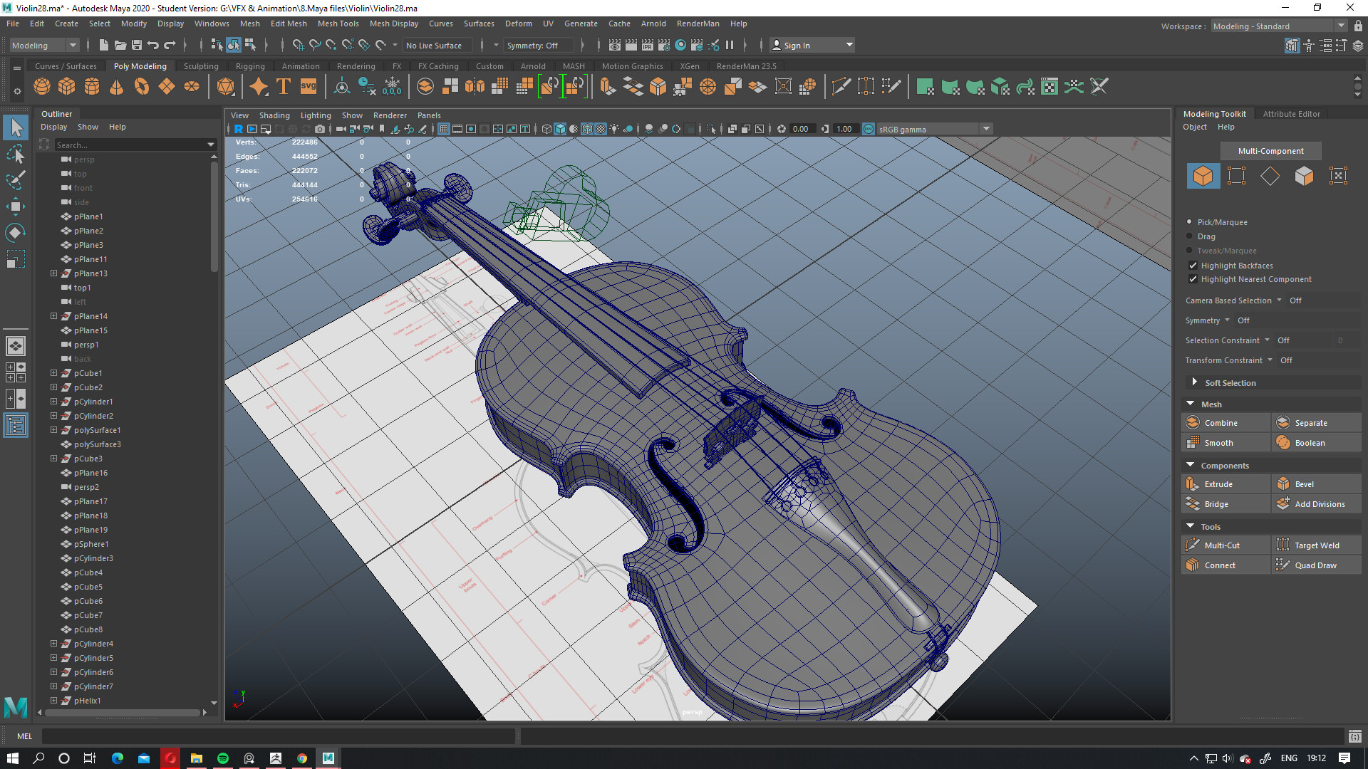 ArtStation - Still life project - Violin