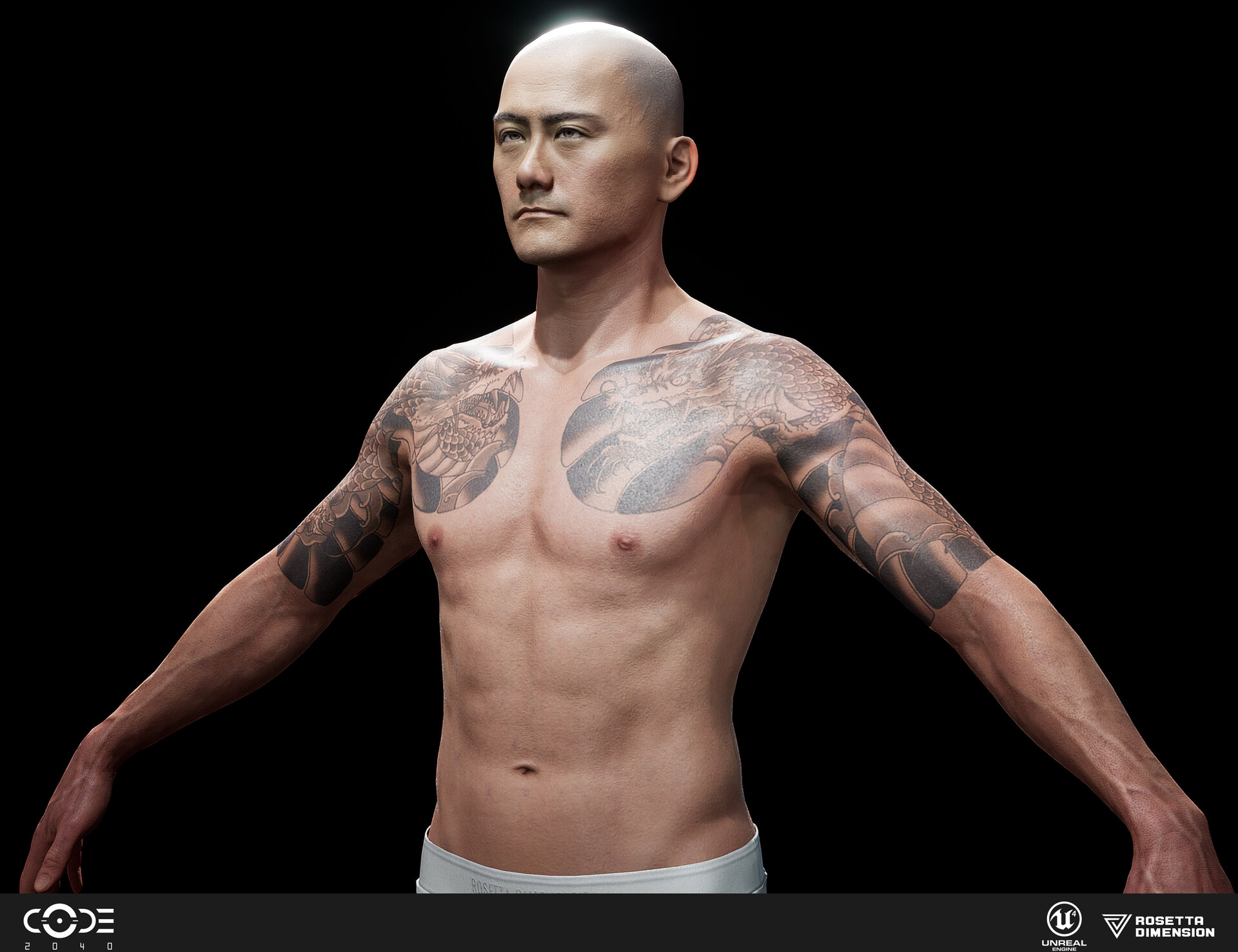 Artstation Code40 Tatoo 半胛龍刺青