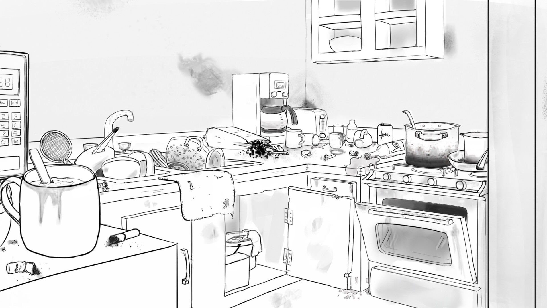 ArtStation - dirty kitchen