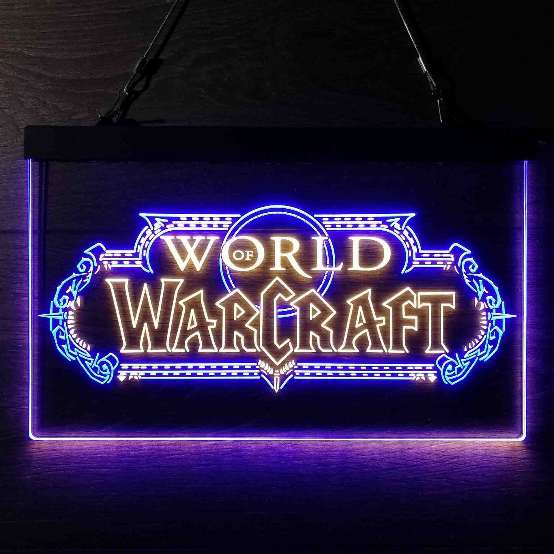 world of warcraft neon sign