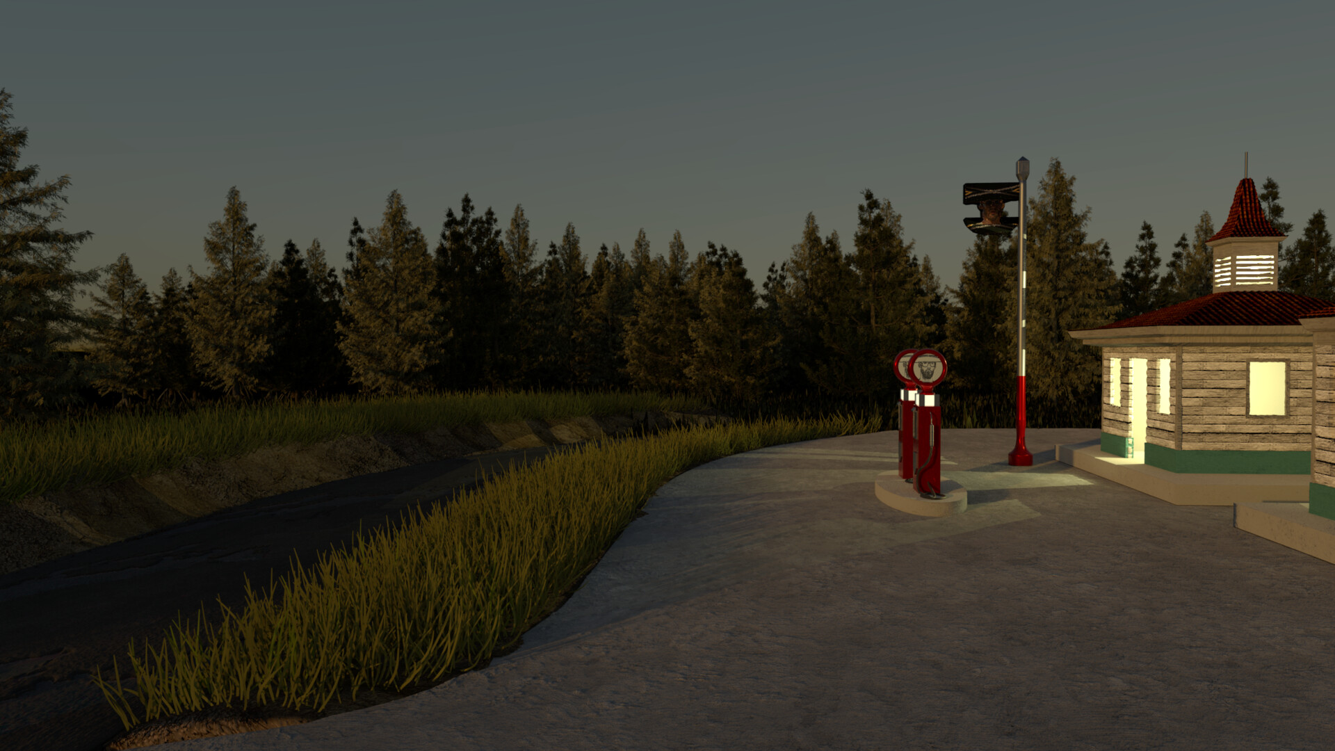 ArtStation Gas Edward Hopper Inspired  artstation-gas-edward-hopper-inspired