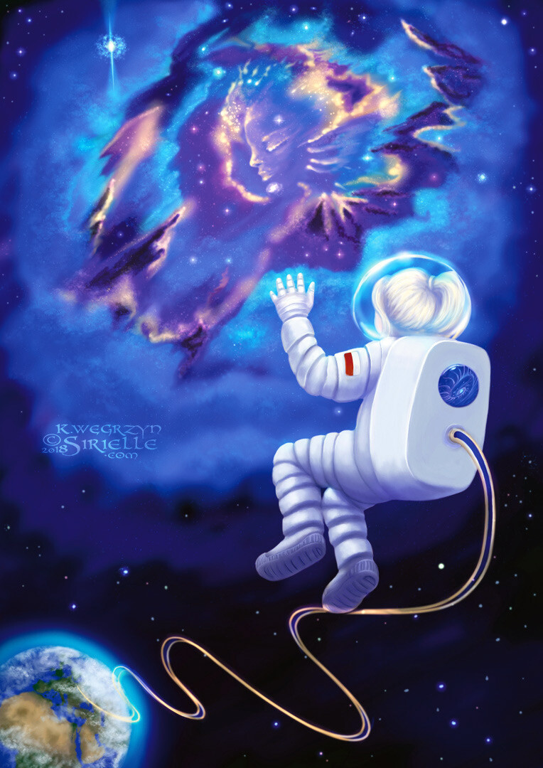 “An Astronaut, My Childhood Dream”, the original image.
