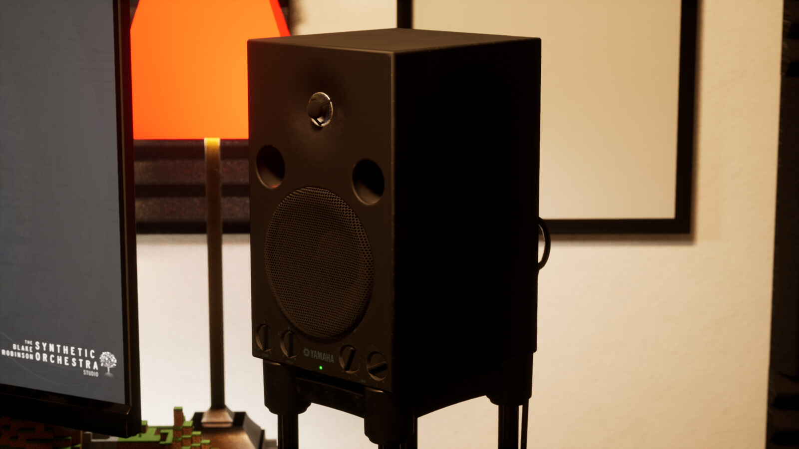 Some of the assets behind the studio. Here's a monitor speaker