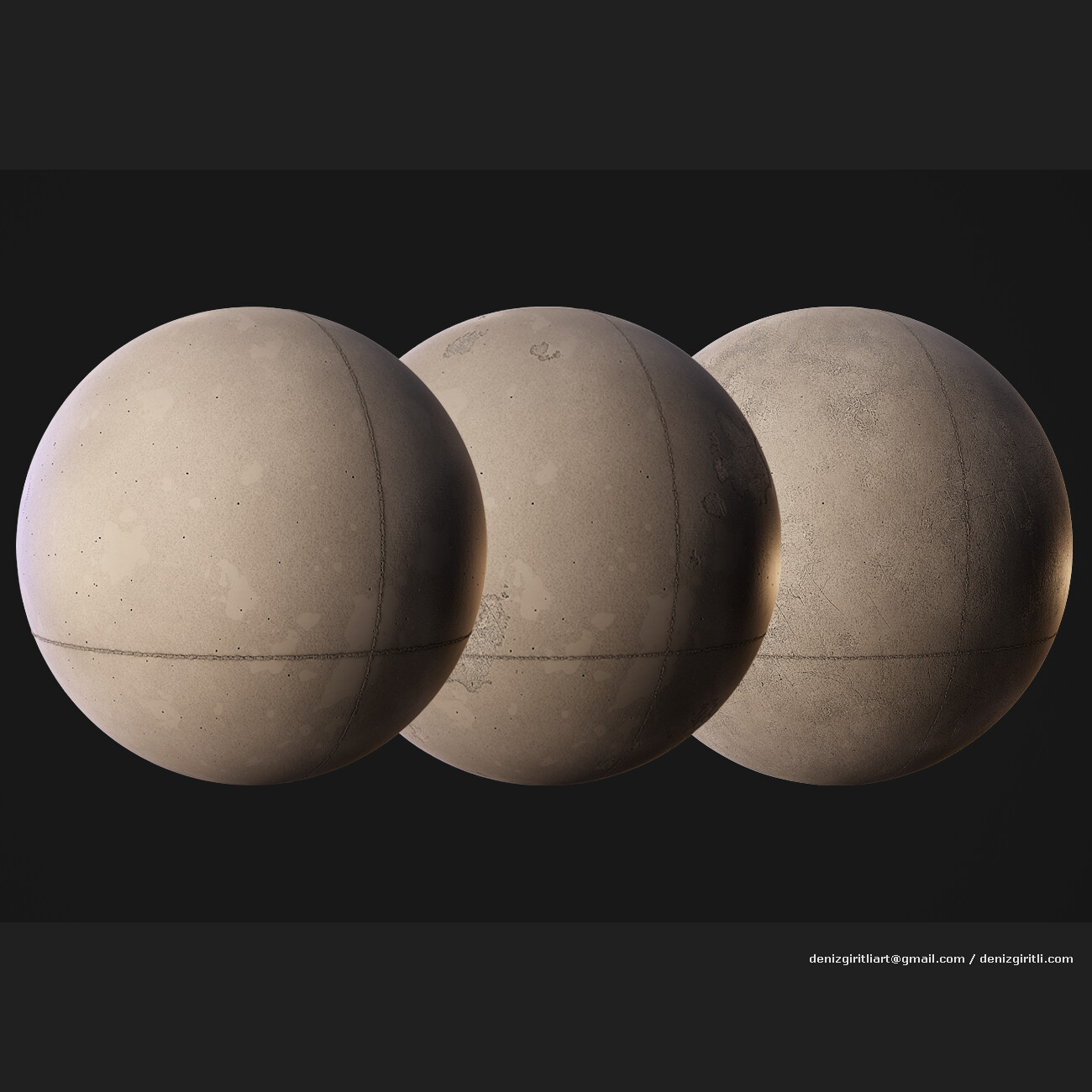 Custom Concrete Material variations used for vertex painting