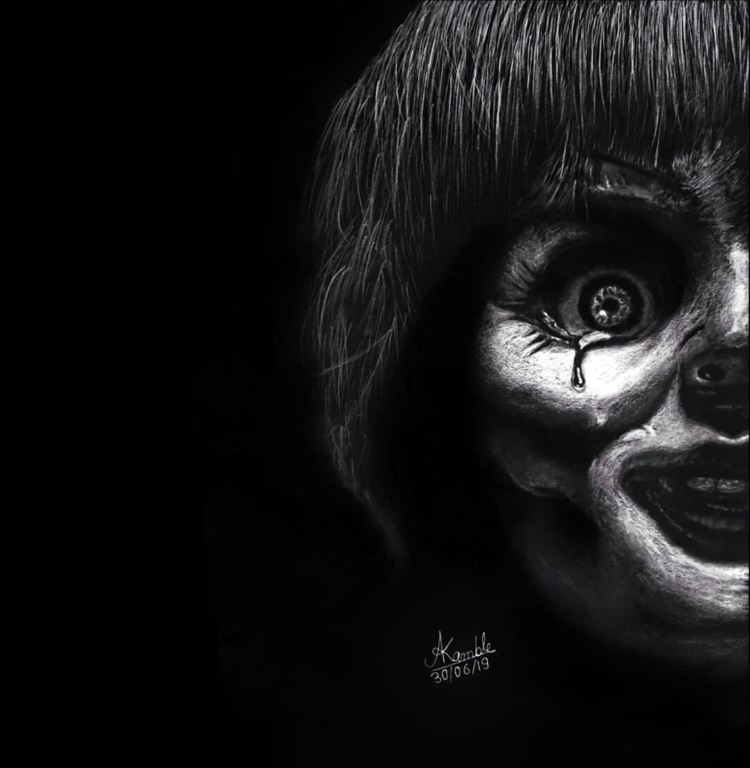 Black online annabelle doll