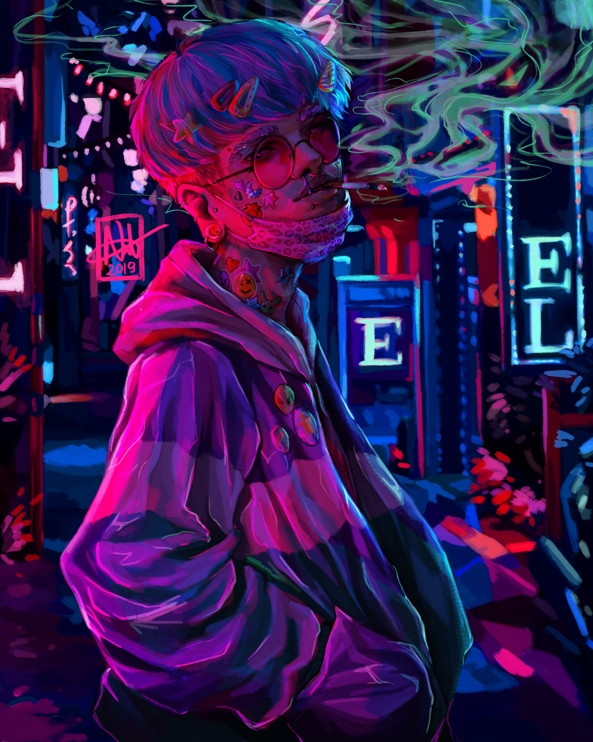 ArtStation - Neon Street Night