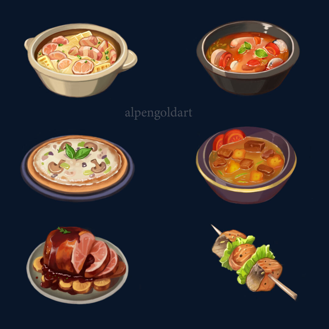Artstation Genshin Impact Food