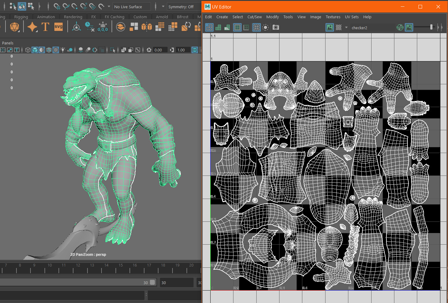 Wireframe and UV