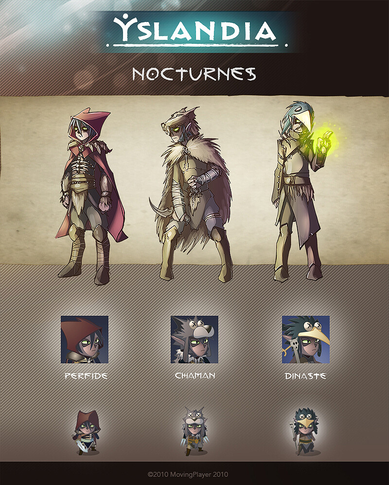 YSLANDIA - NOCTURNES-  character design + icon + in game