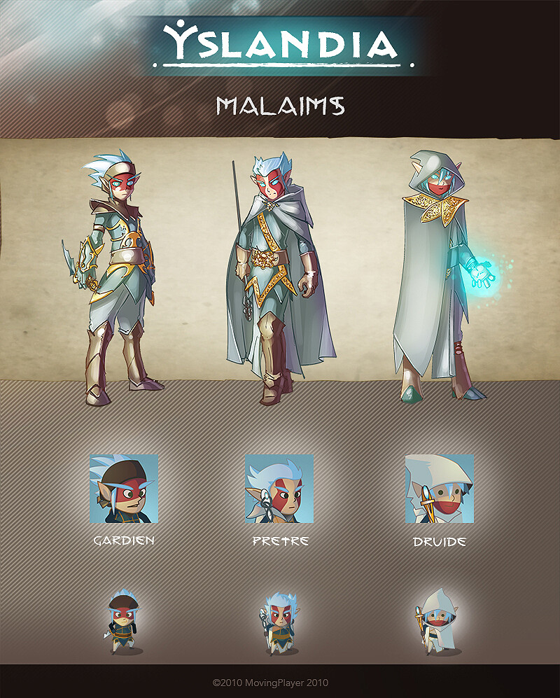 YSLANDIA - MALAIMS - character design + icon + in game (size x3)