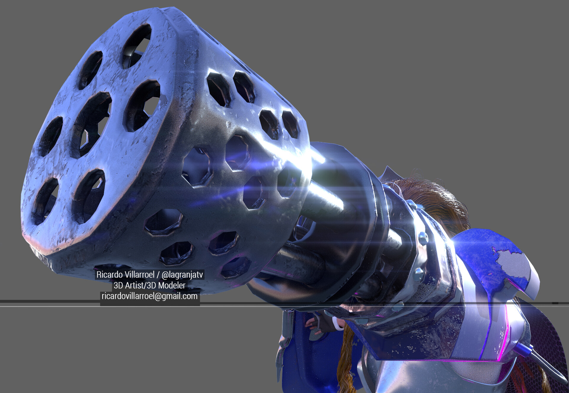 Final look&feel gun character Princesa Lemuria Painter Iray 