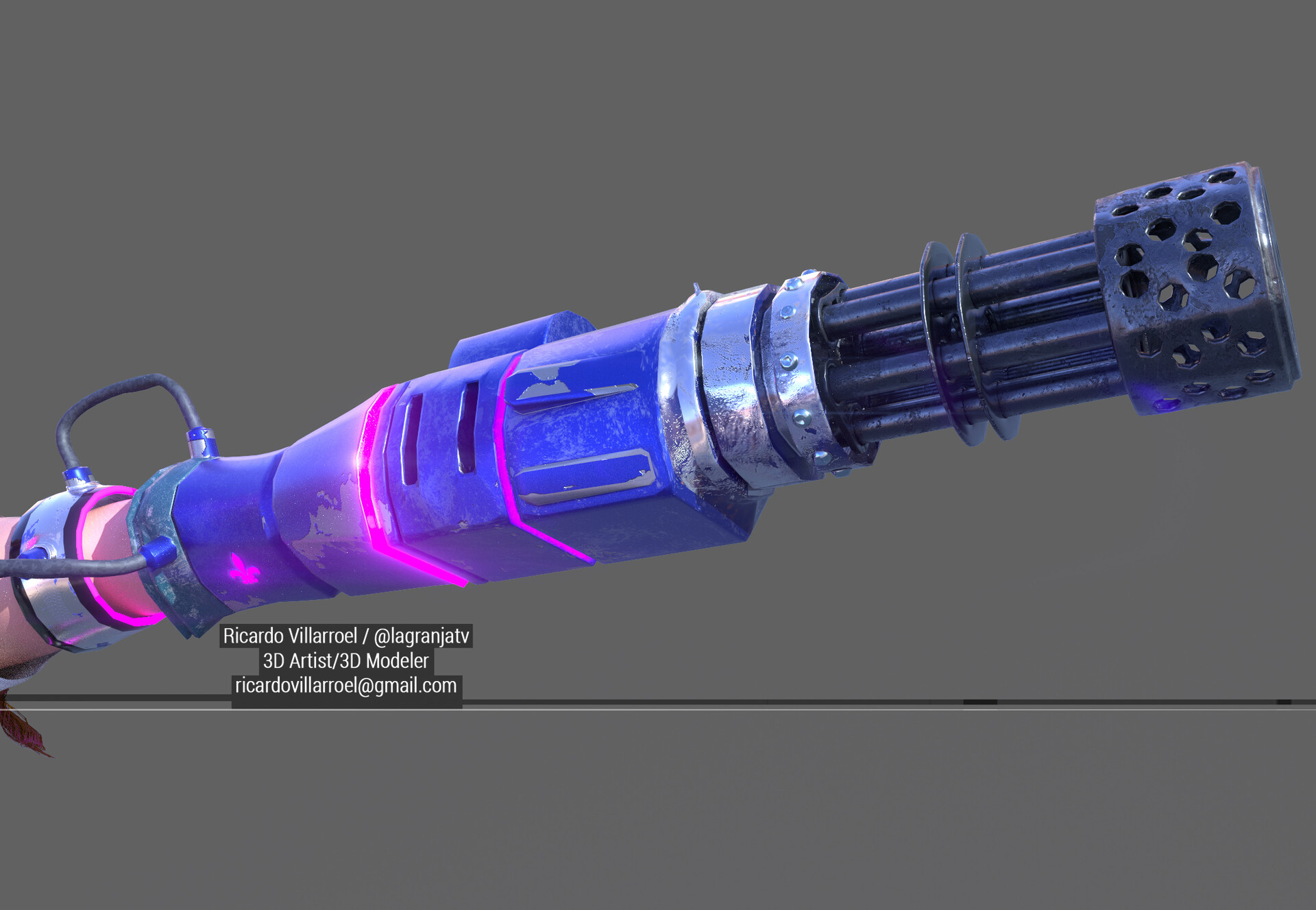 Final look&feel gun character Princesa Lemuria Painter Iray 