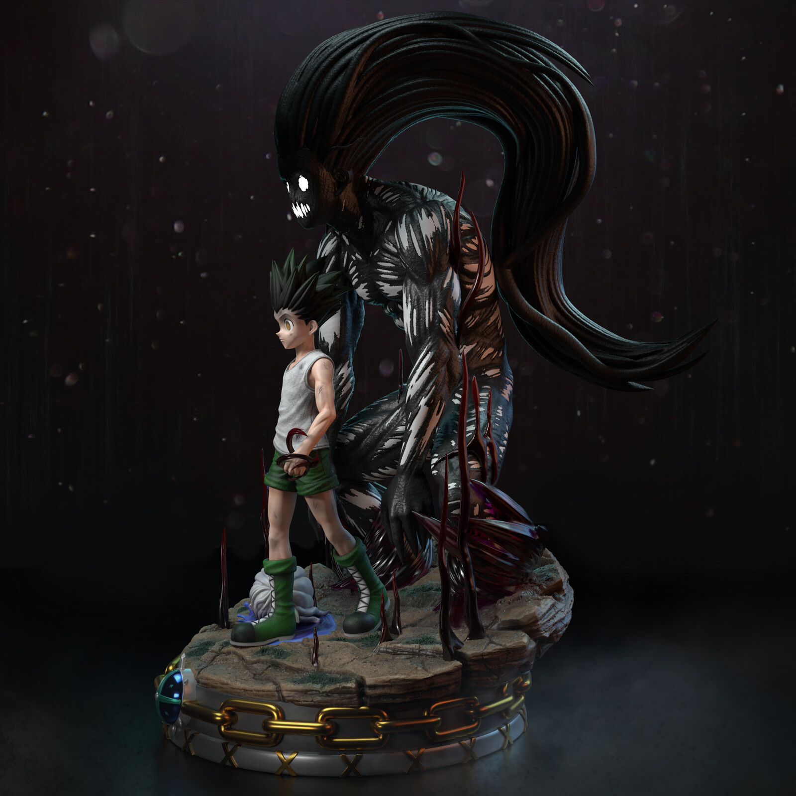 killua and gon statue