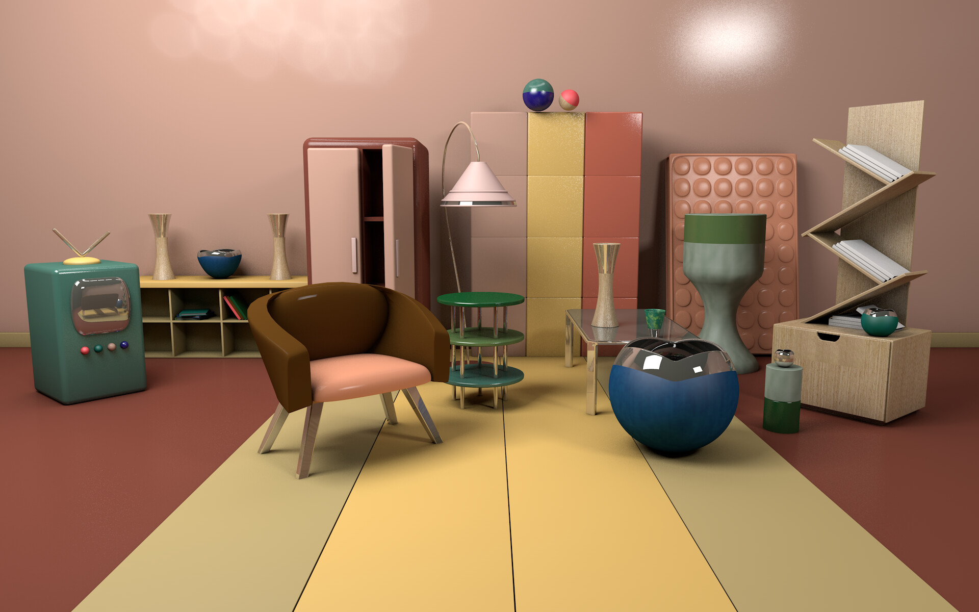 ArtStation - Cartoon Room Interior Elements 3D Model