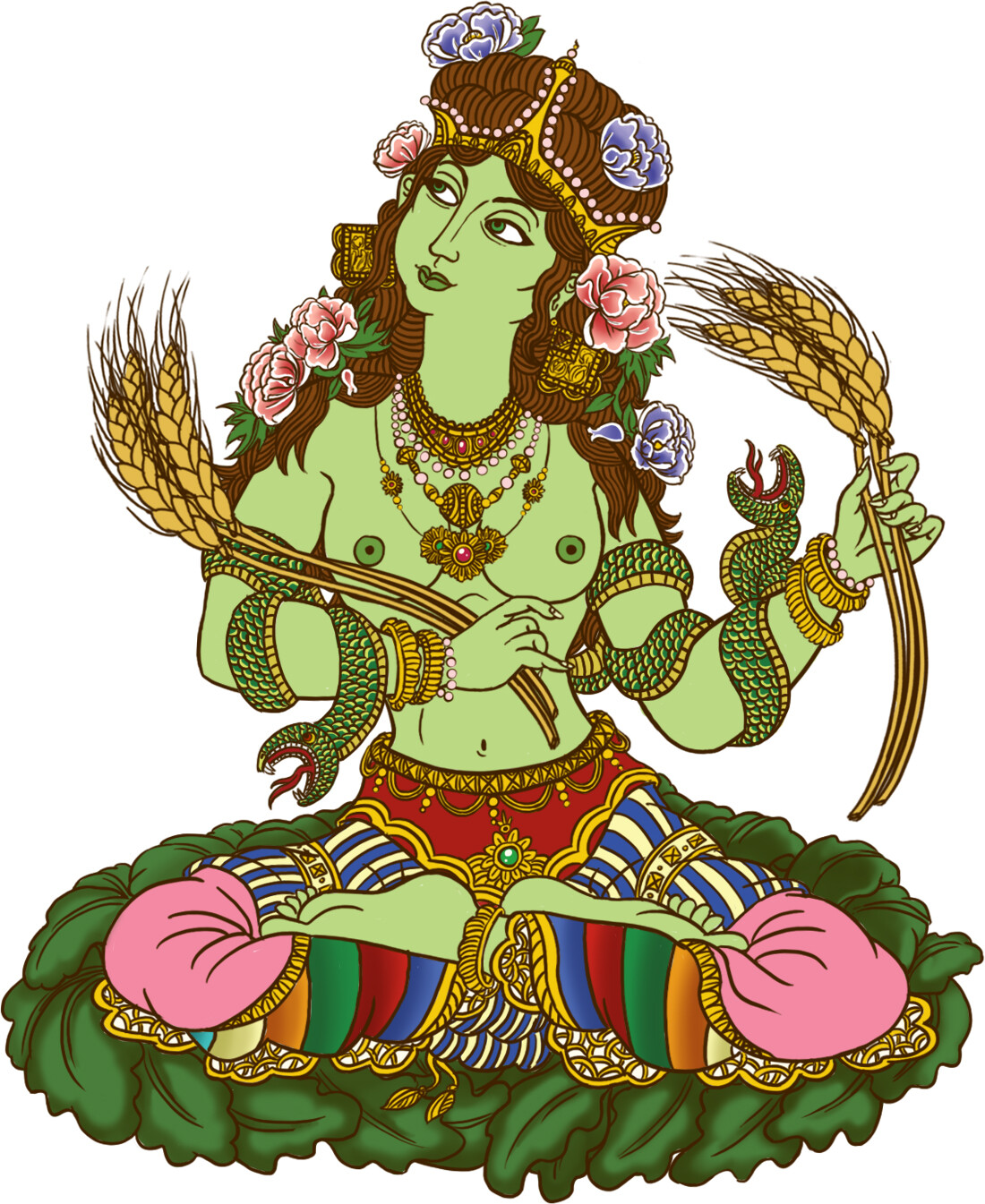 Ernalda the Earth Goddess, detail