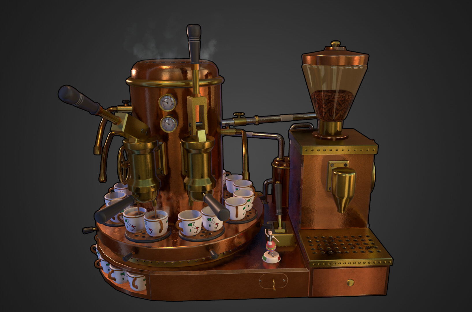 Basic Stylized Coffee Maker - 3D Model by Art_Teeves