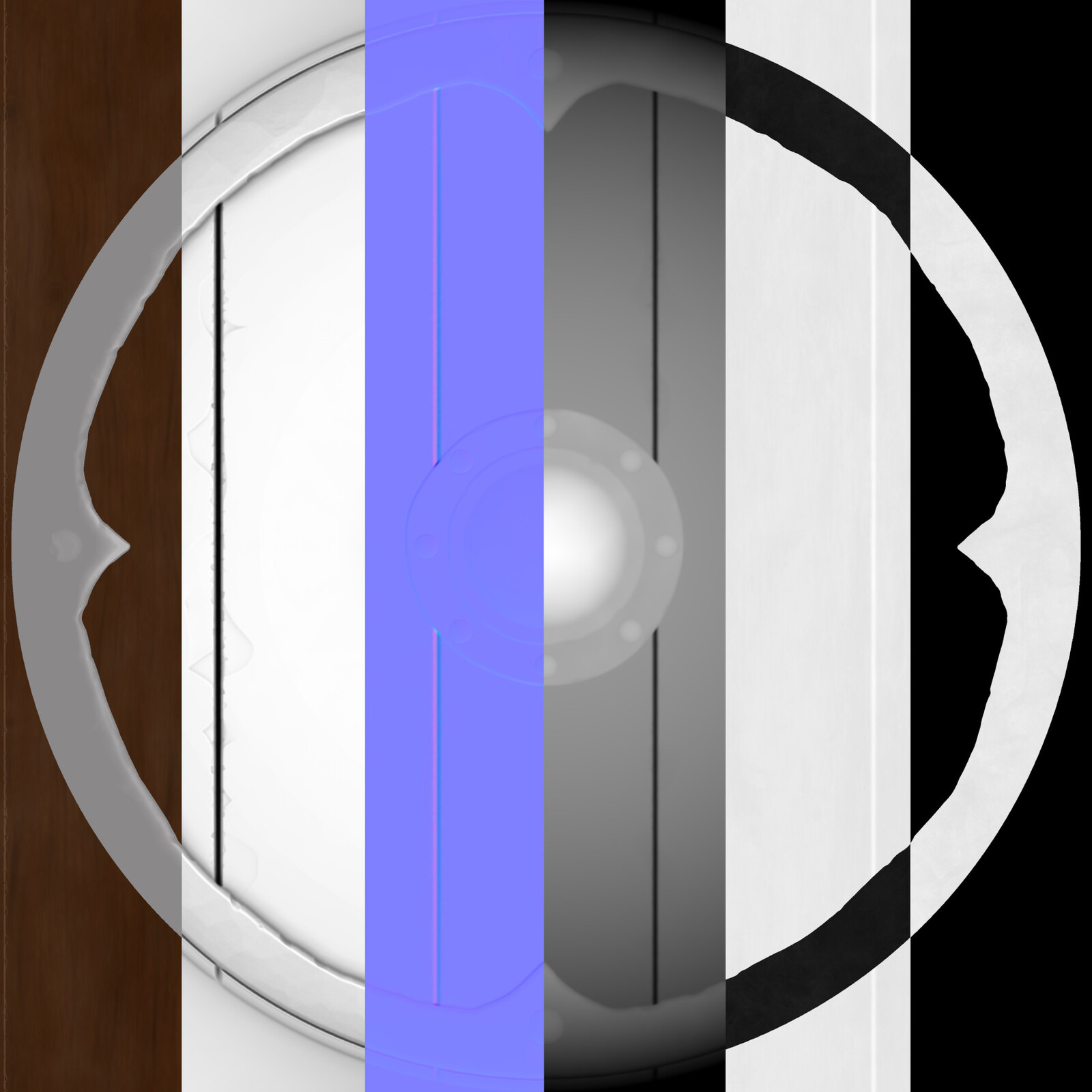 Basecolor, AO, Normal, Height, Roughness, Metal