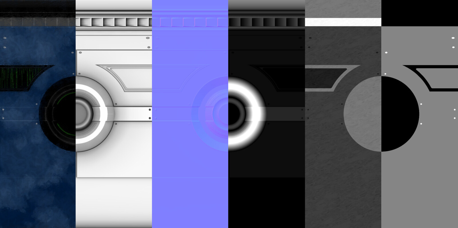 Basecolor, AO, Normal, Height, Roughness, Metal