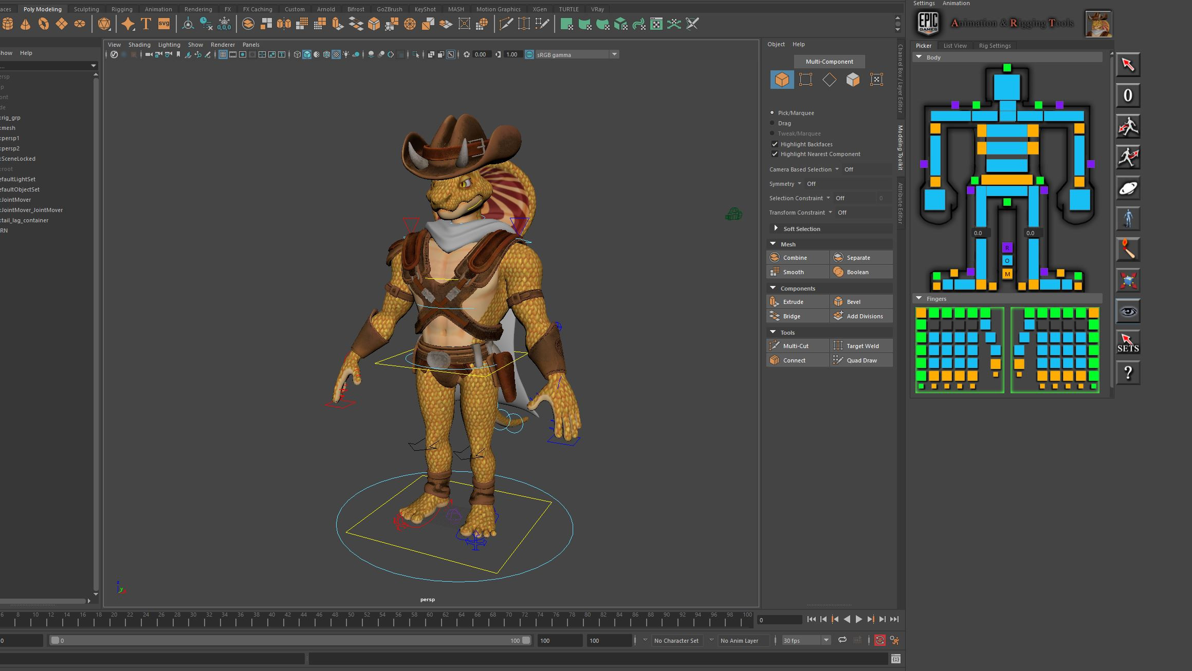 Art.V1 set up in Maya.