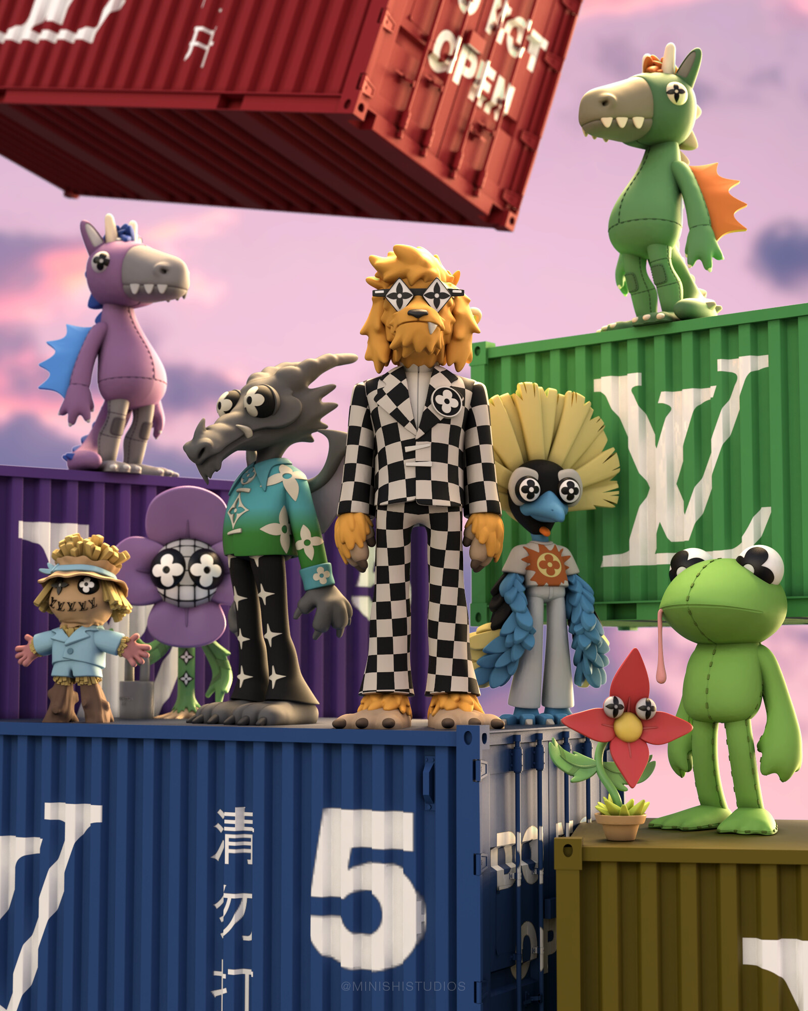 2/9. I made a 3D sculpt based on Virgil Abloh's Zoooom with Friends  characters for Louis Vuitton. I hope you like it! : r/alternativeart