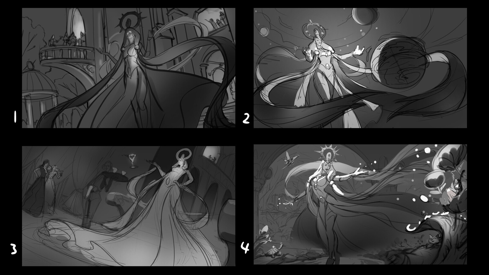 Lana first round of sketches