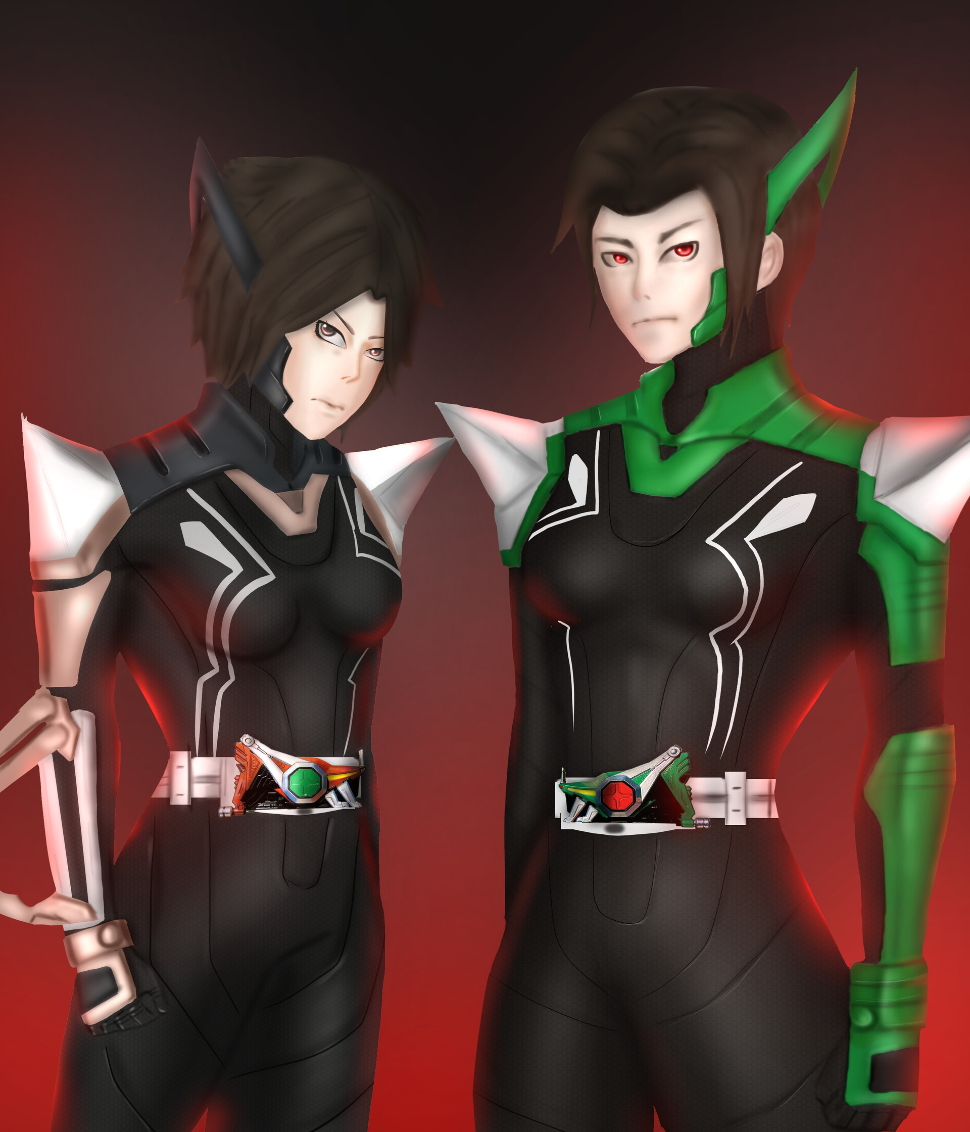 ArtStation - Kamenrider Kick & Punch Hopper