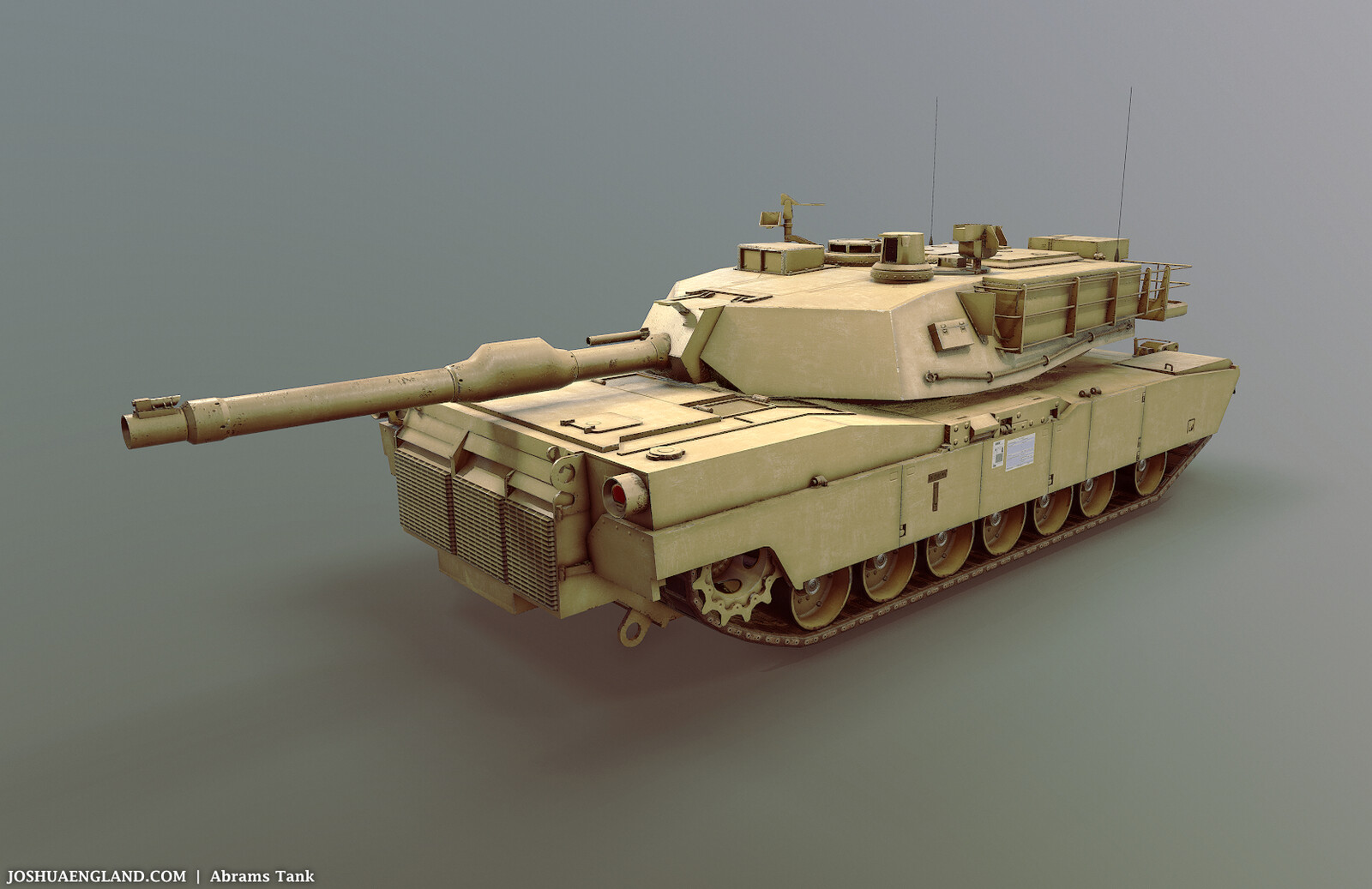 Abrams Tank   /   25,153 Triangles   /   4 Materials