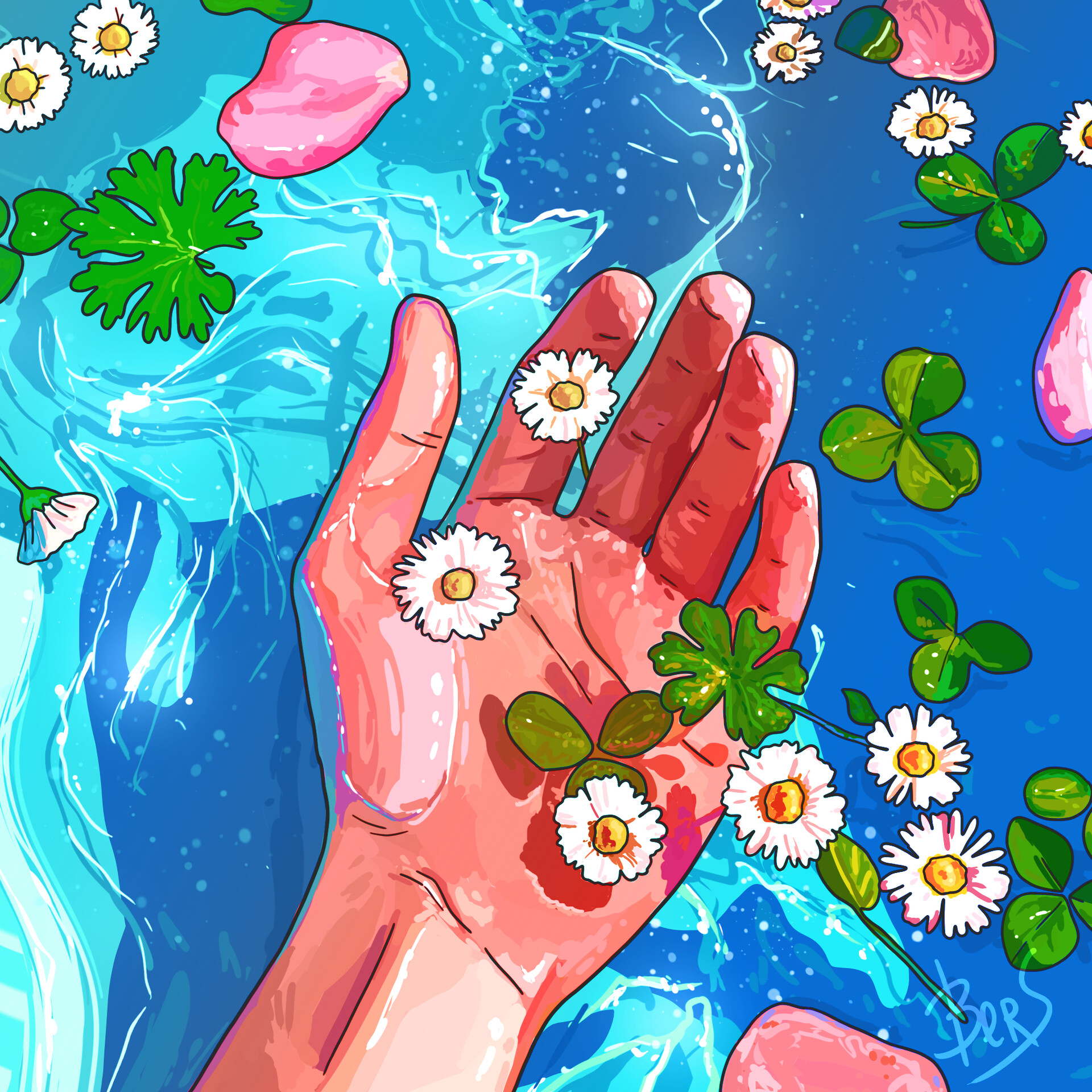 ArtStation water flowers