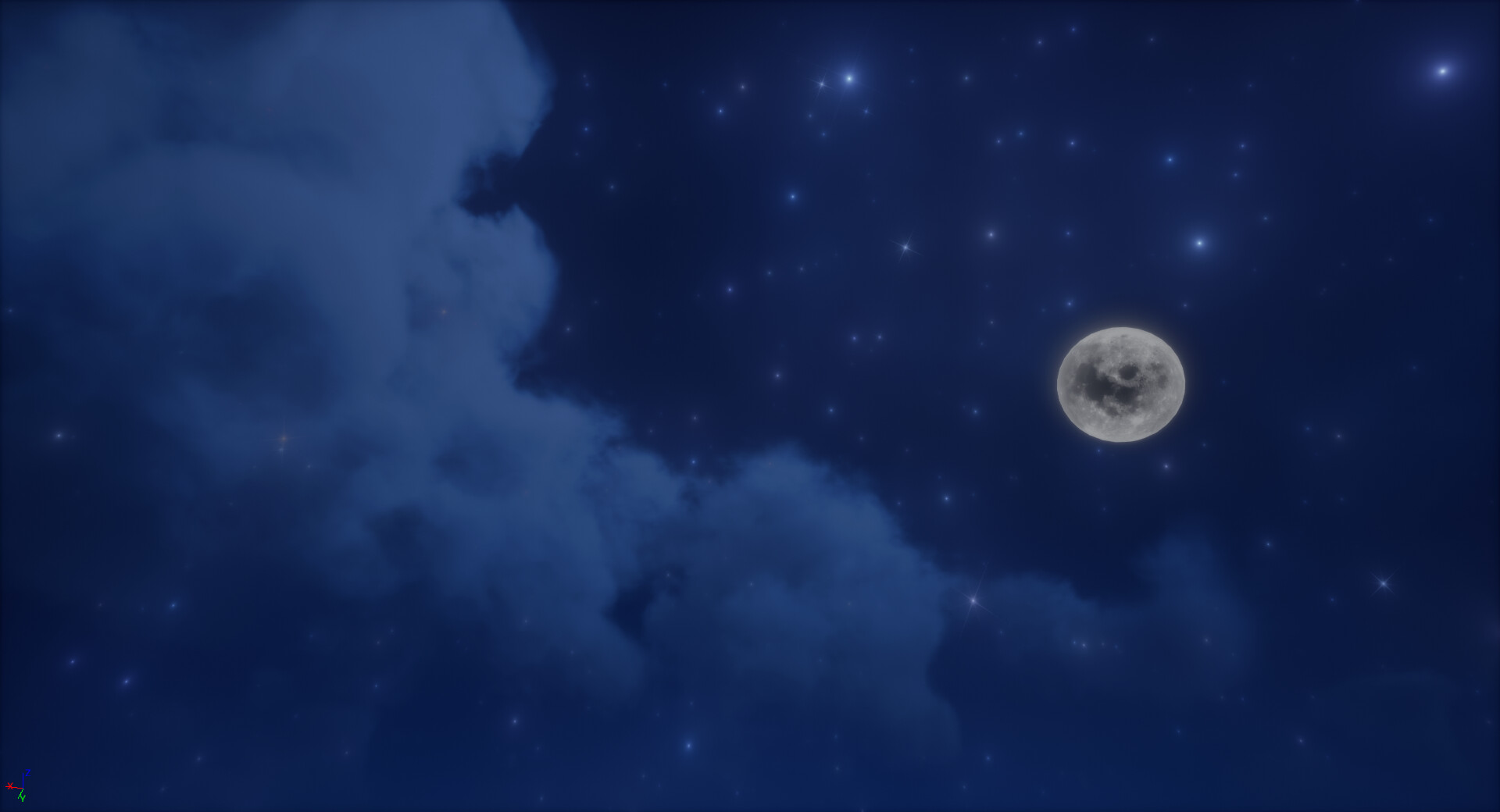 ArtStation Simple star in the moon night sky (UE4)