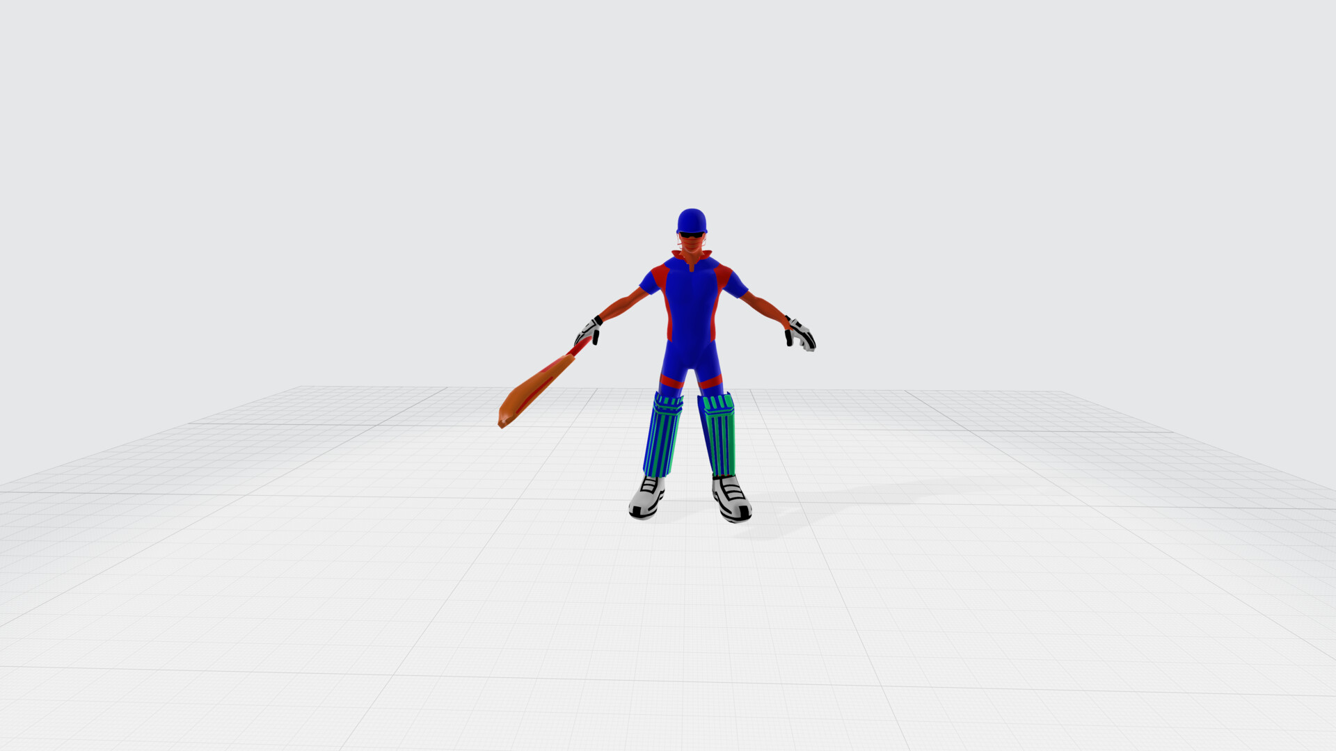 ArtStation - Batsman model and animation for my cricket game