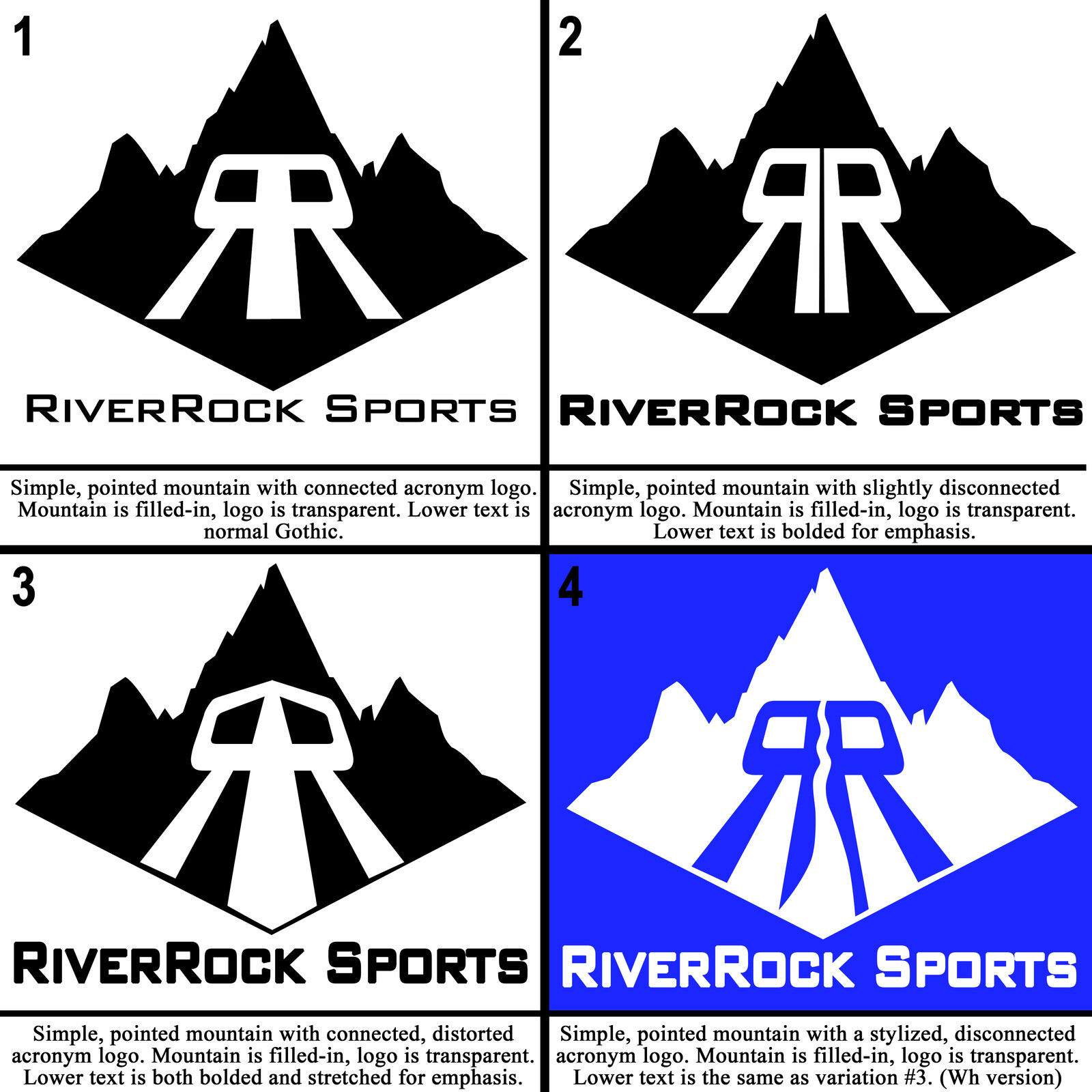 The first batch of concept iterations for the RRSM logo